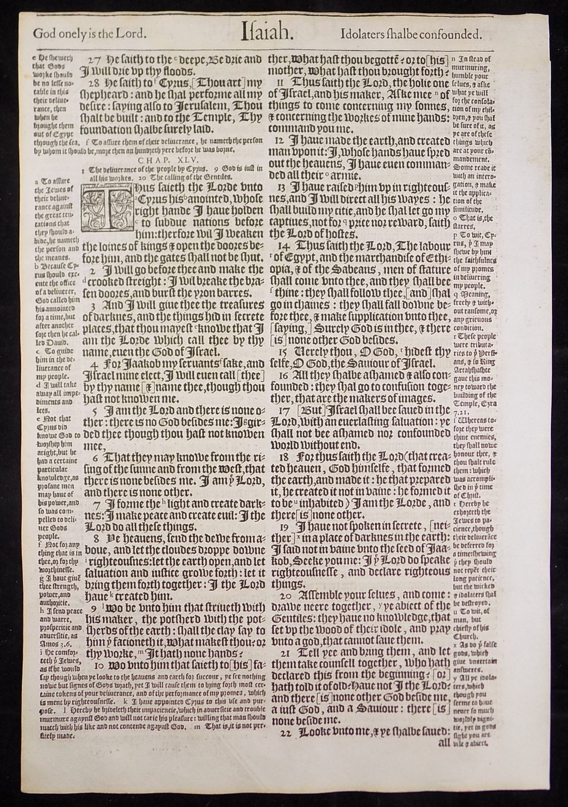 1583 GENEVA BIBLE PULPIT FOLIO LEAF GRAND NOBLEST *YOU PICK * VGC PAGE