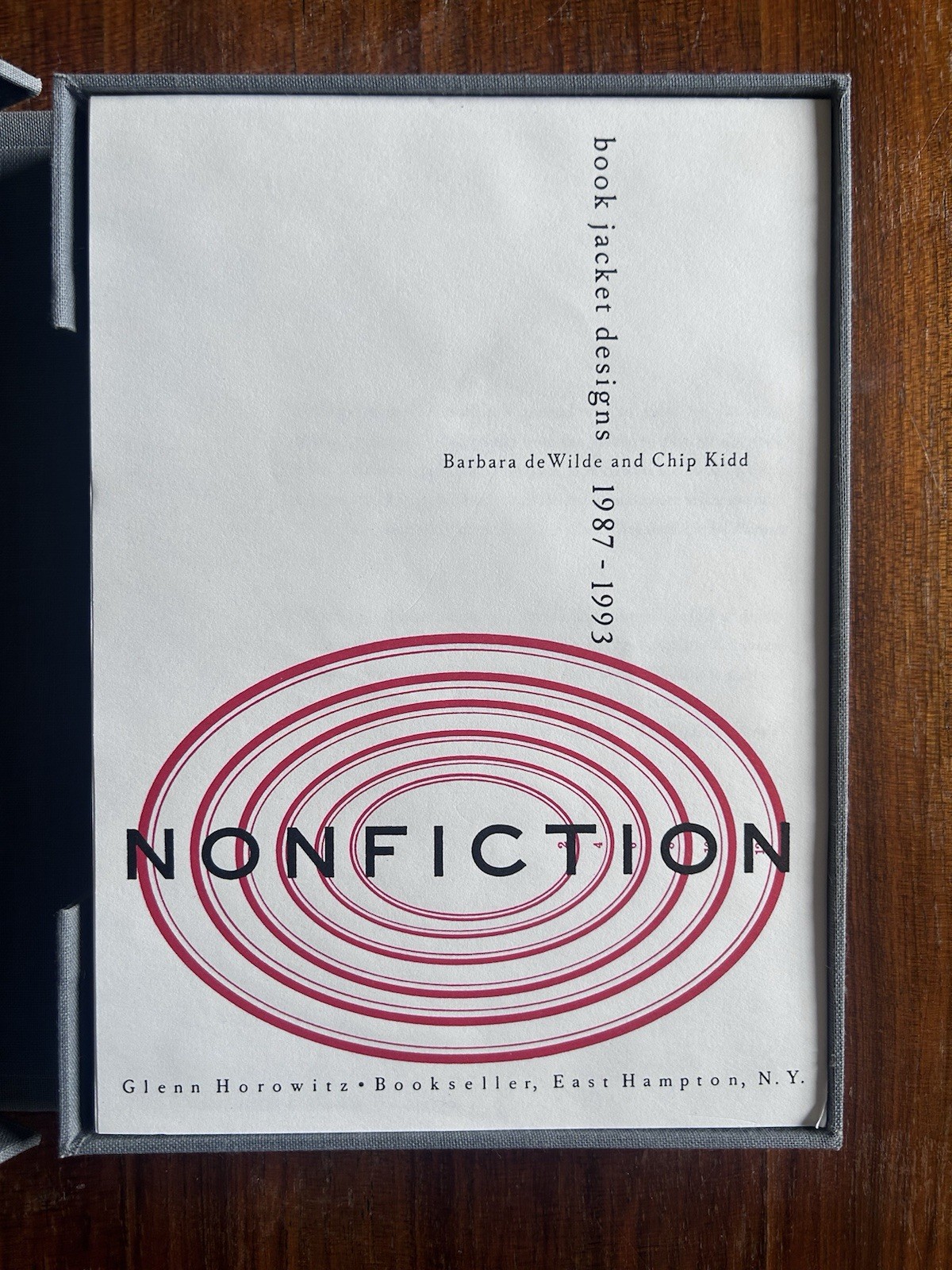 Barbara deWilde and Chip Kidd FICTION, NONFICTION Exhibition Catalog 1993