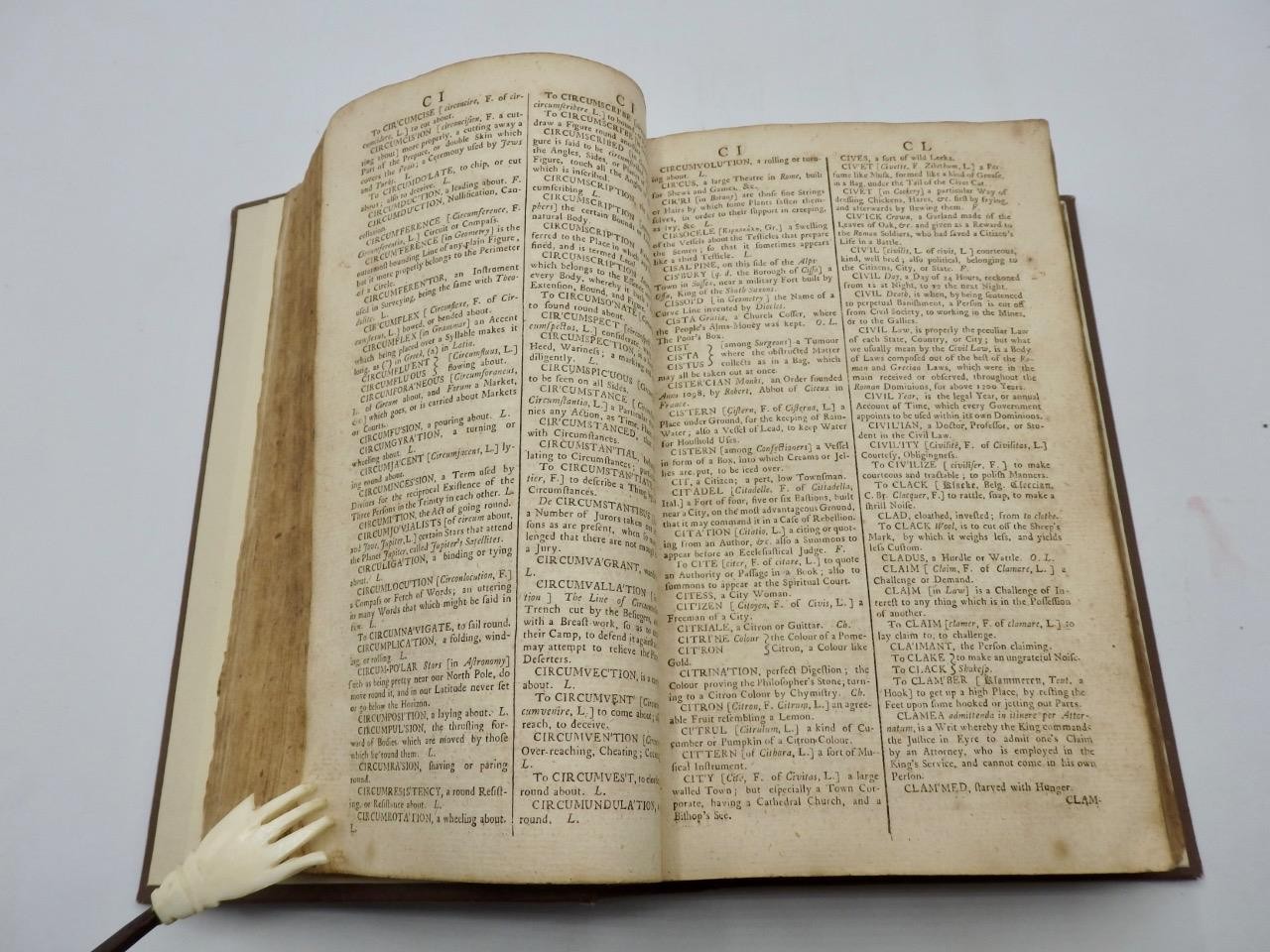 1764 Bailey UNIVERSAL ETYMOLOGICAL ENGLISH DICTIONARY