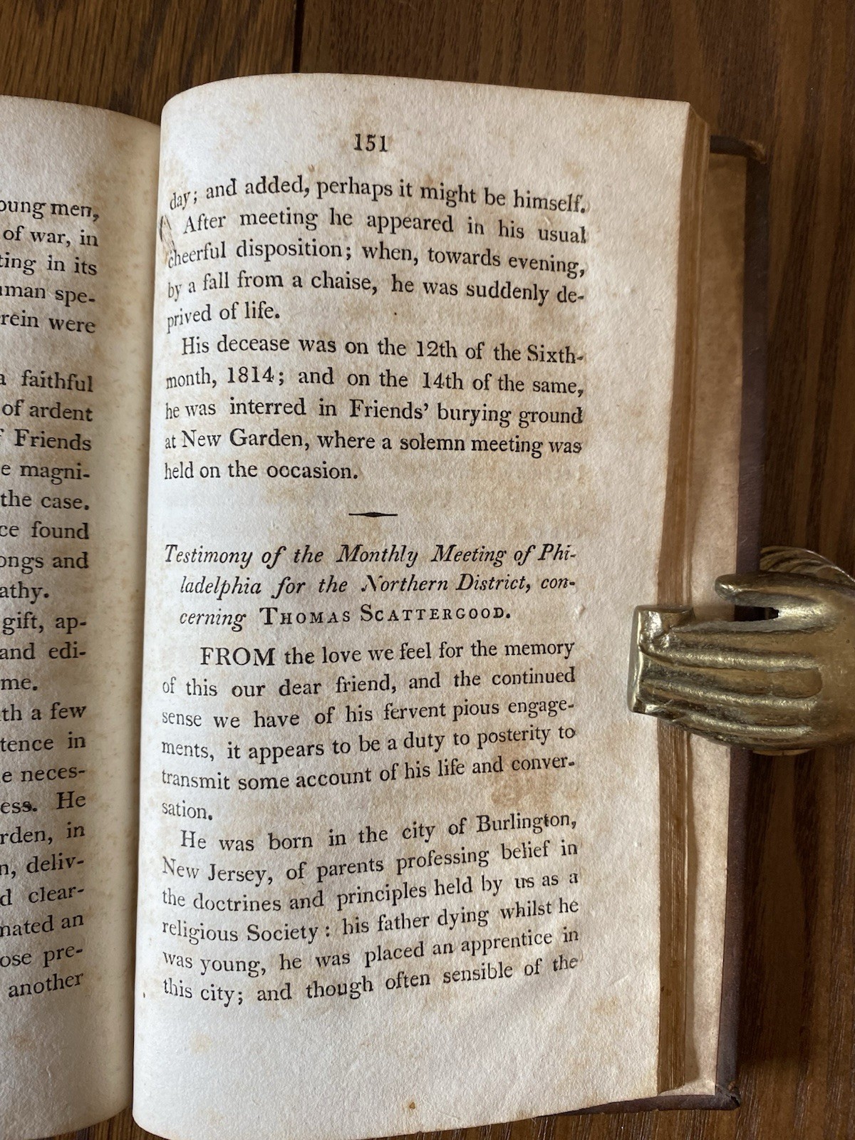 Memorials Concerning Deceased Friends 1788-1819 Pennsylvania 1821 Leather