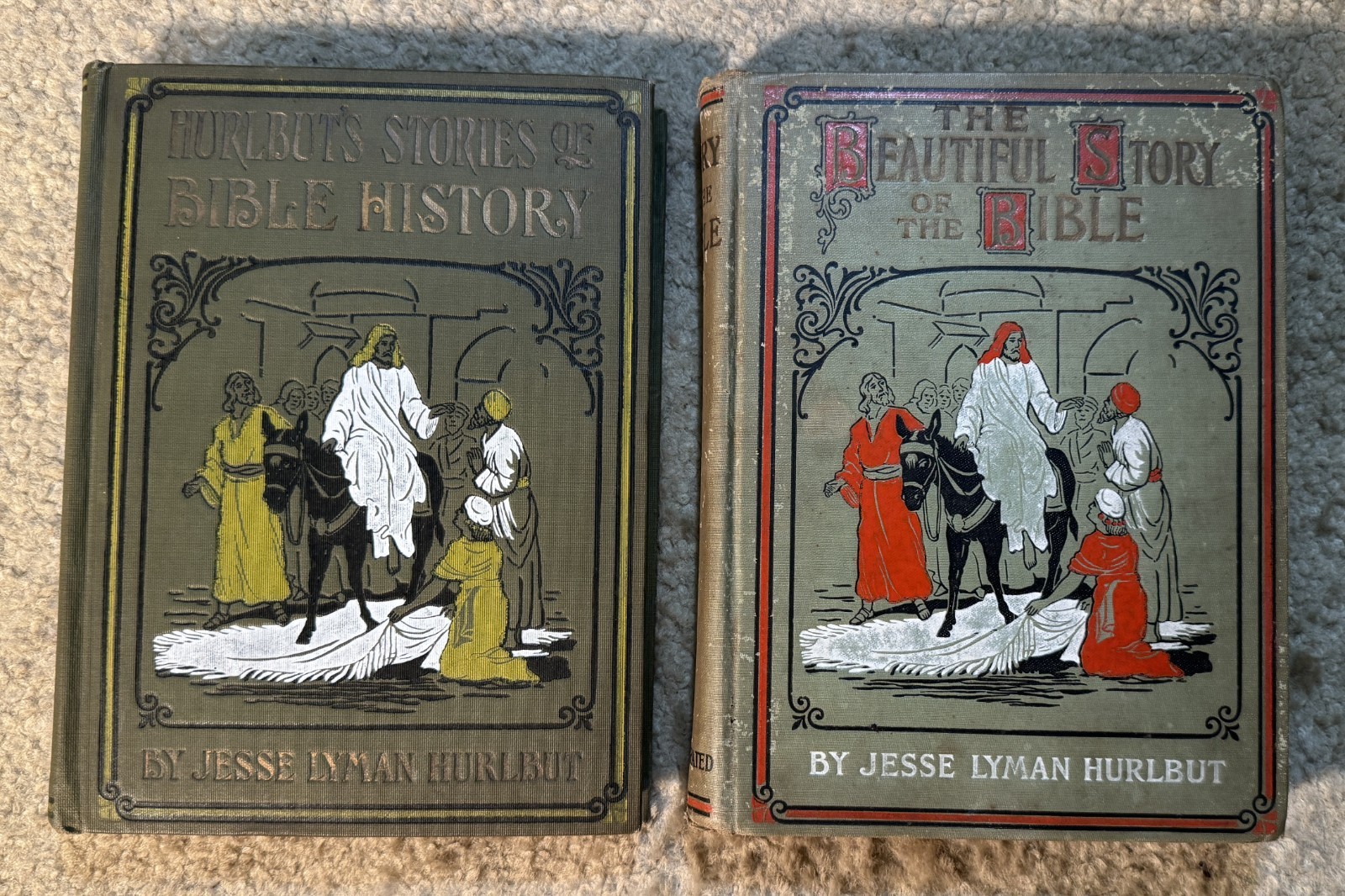 Hurlbut’s Stories of Bible History & Beautiful Story of the Bible – Dated 1905