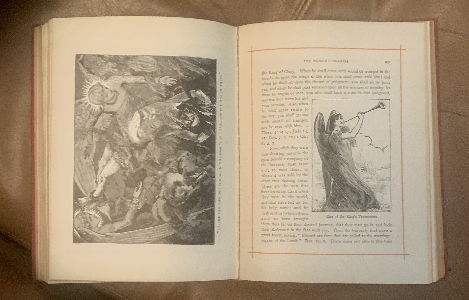 Antique Pilgrims Progress John Bunyan Red Line Edition The Christian Herald 1903