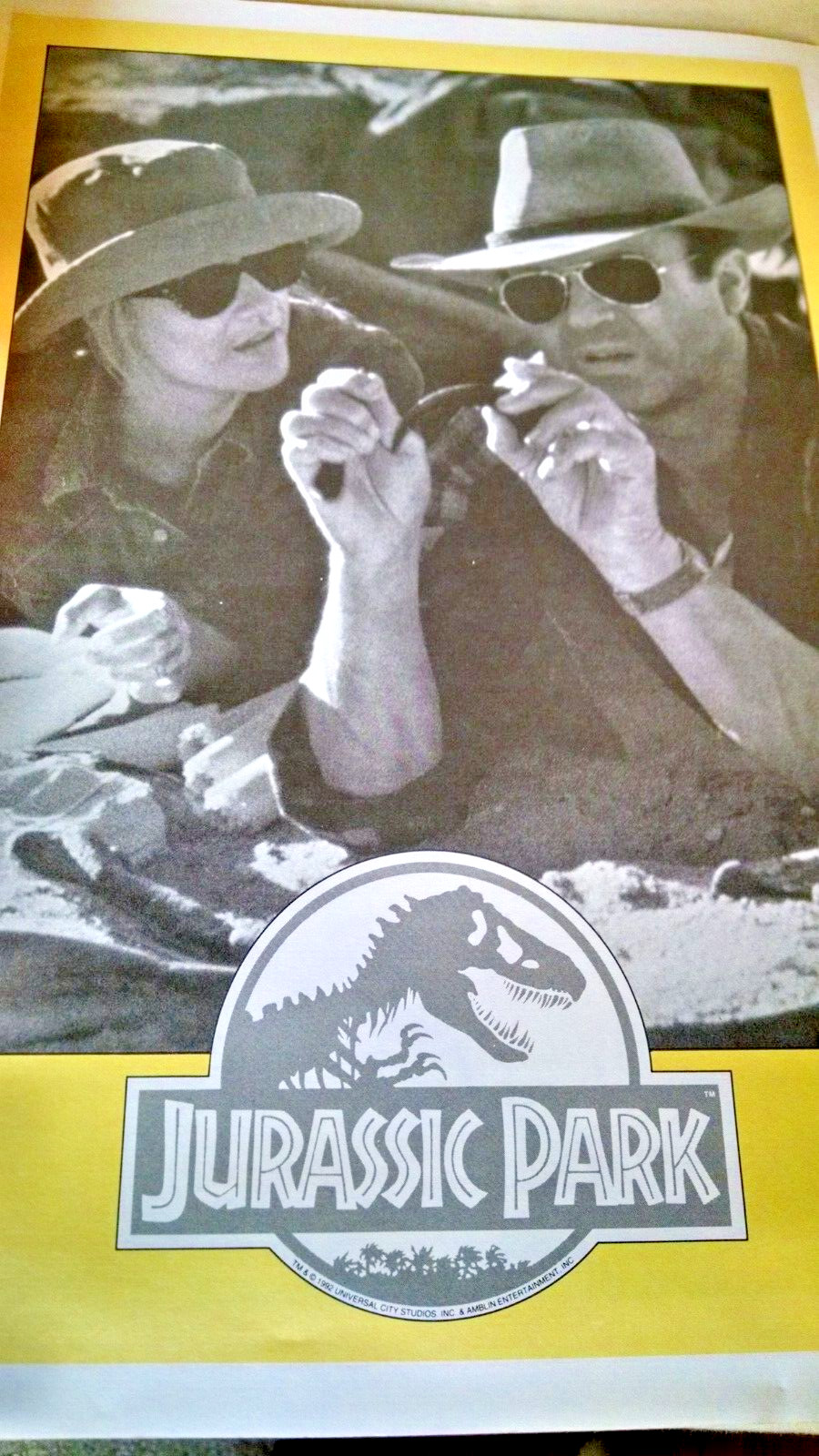 Jurassic Park Sticker Fun Golden Book 2240 Western Pub 1993 Sam Neil Laura Dern.