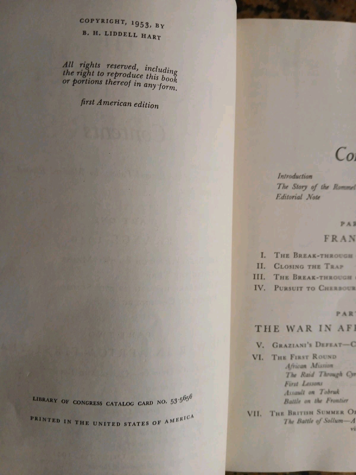 The Rommel Papers B H Liddell Hart HC First American Edition 1953 VGC