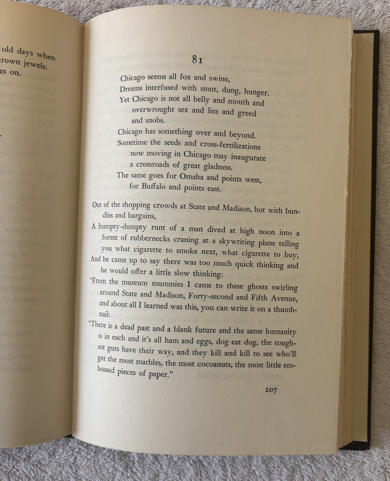 Vintage HC Poetry book by CARL SANDBURG, The People, Yes, 1936