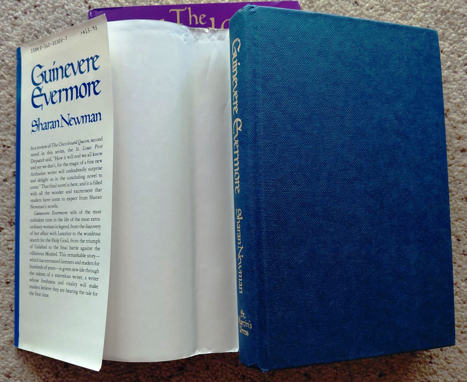 ~SHARAN NEWMAN~ LOT of 2 HC 1st Edition The Chessboard Queen, Gunievere Evermore