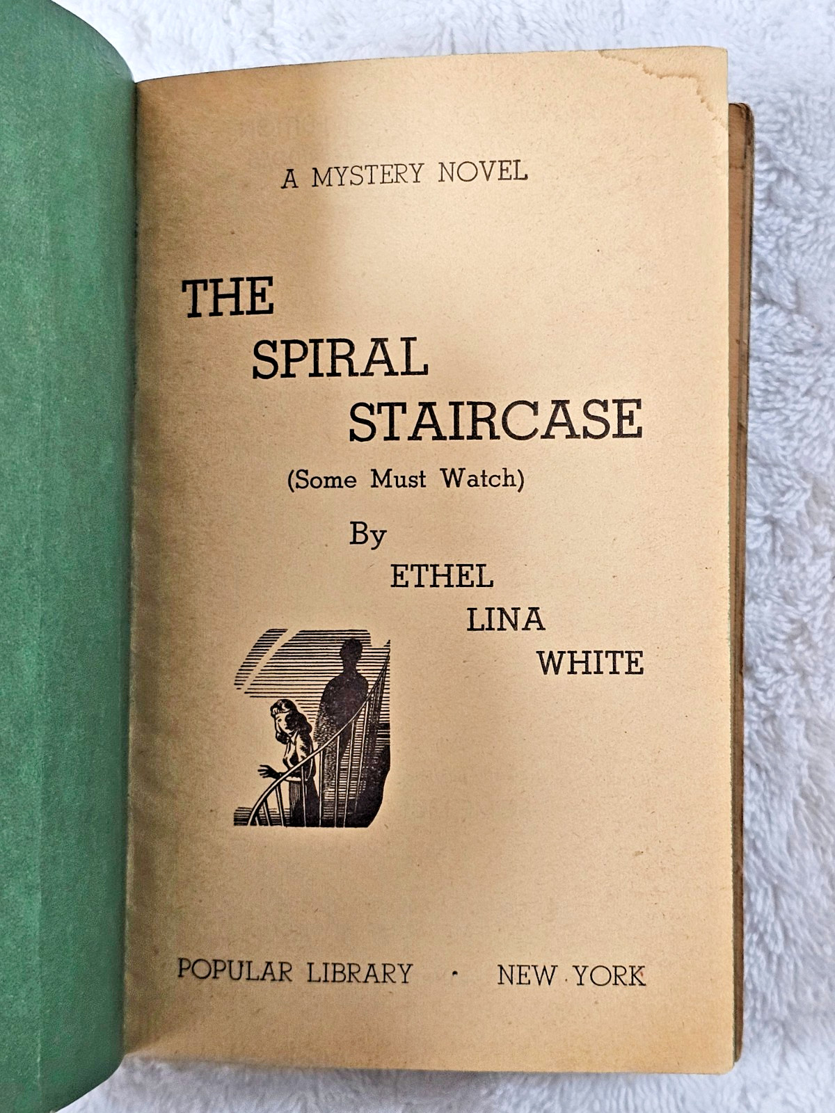 The Spiral Staircase Ethel Lina White 1946 Popular Library #120 Pulp PB VTG