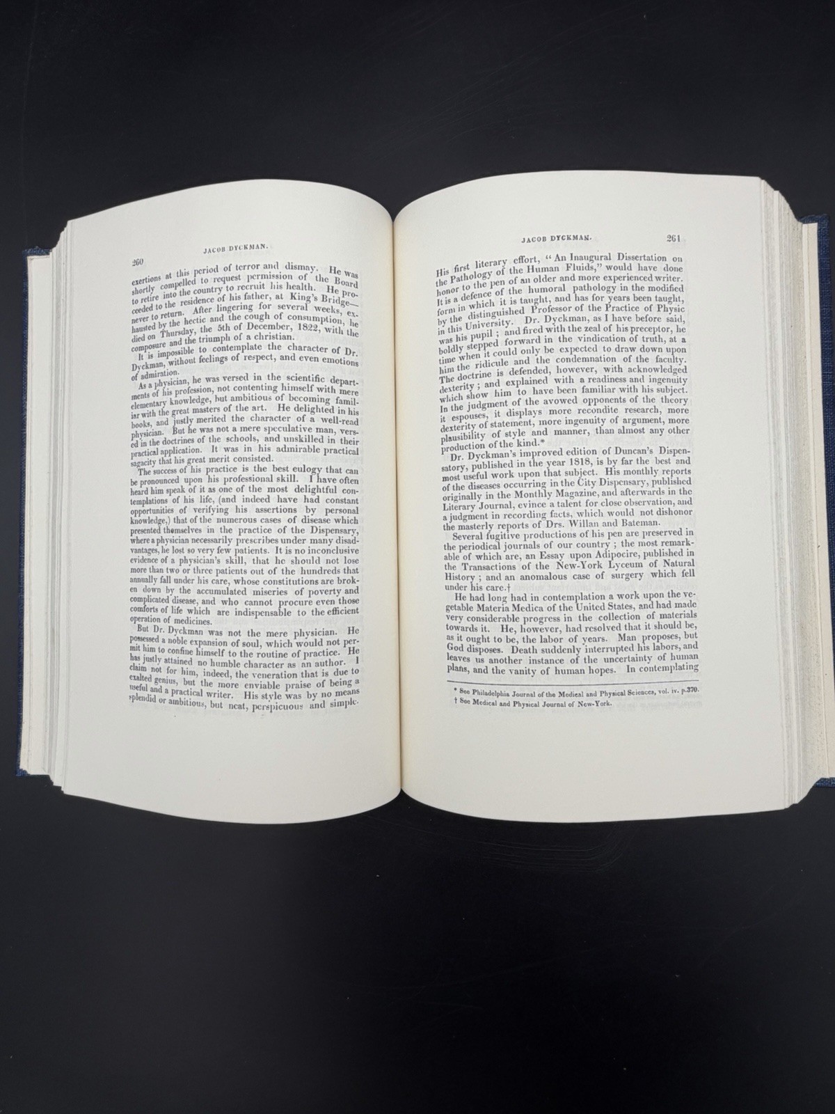 American Medical Book Biography of 1828 by James Thacher M.D. 1967 Print FINE