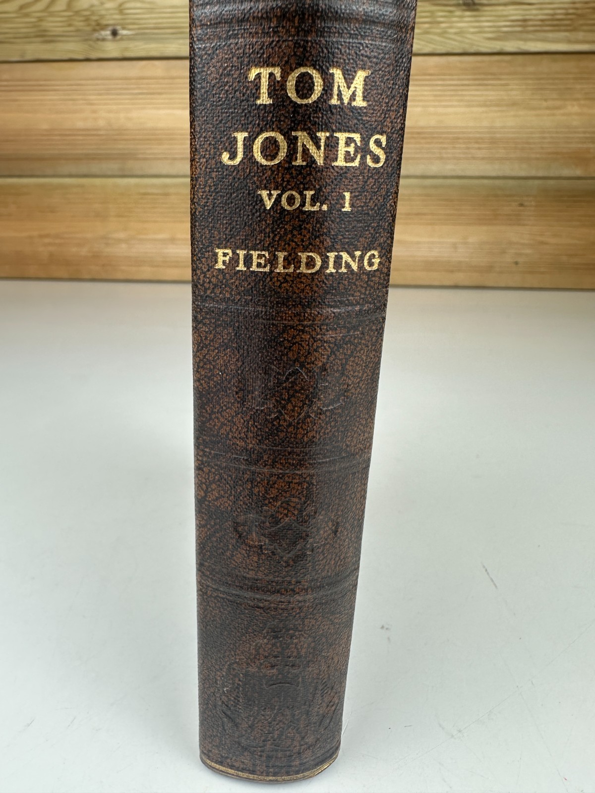 Tom Jones Vol 1 By Henry Fielding 1930 Odhams Press Brown Faux Leather Vintage