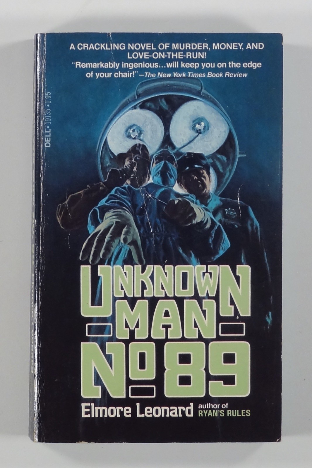 1977 Elmore Leonard UNKNOWN MAN No. 89 early edition DELL PB Jack Ryan thriller