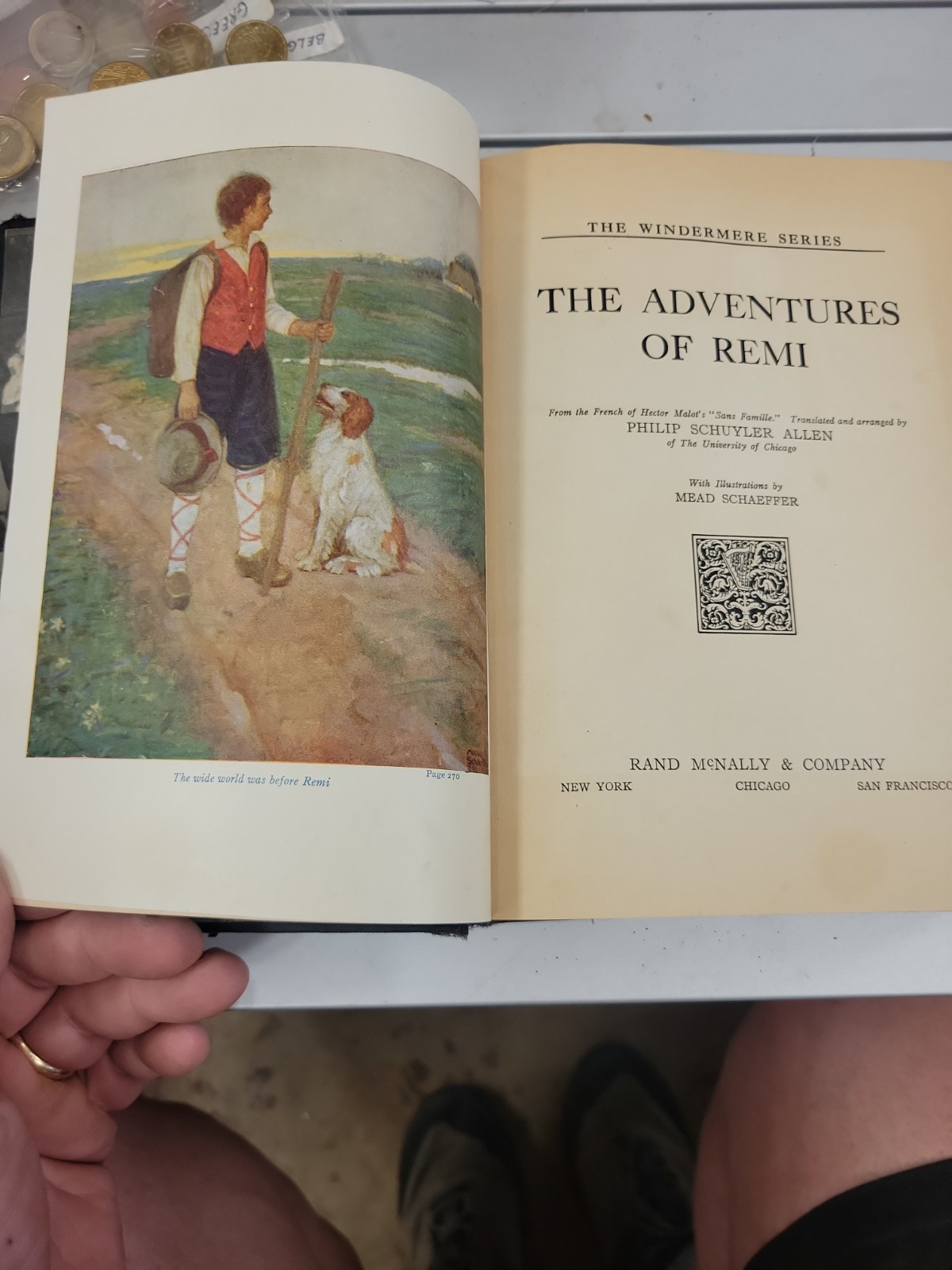 ADVENTURES OF REMI. ILLUS MEAD SCHAEFFER. RAND MCNALLY. 1935. HARDBACK. COLOR IL