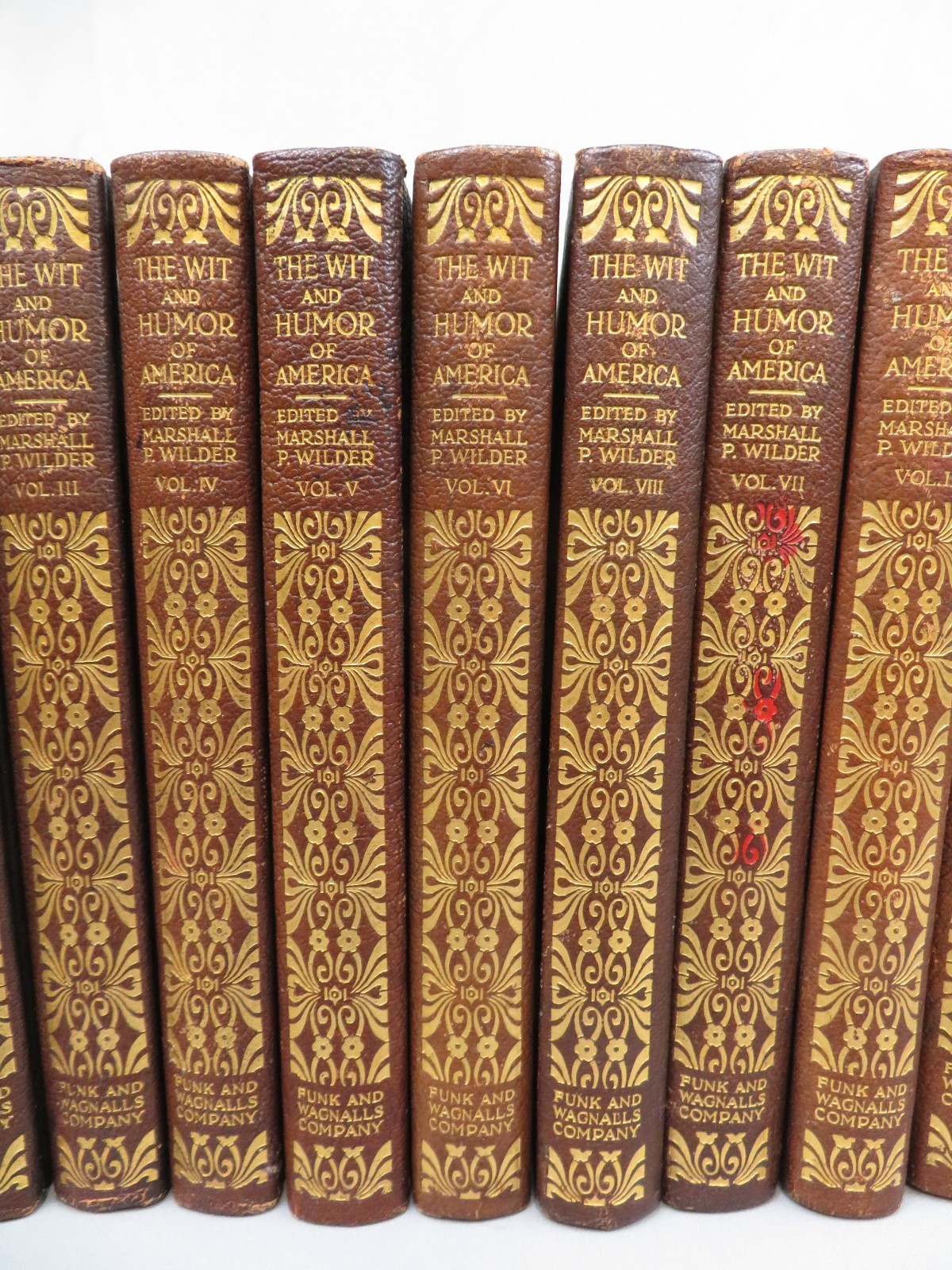 Complete 10 Vol Set The Wit and Humor of America Marshall P Wilder 1911 Funk & W
