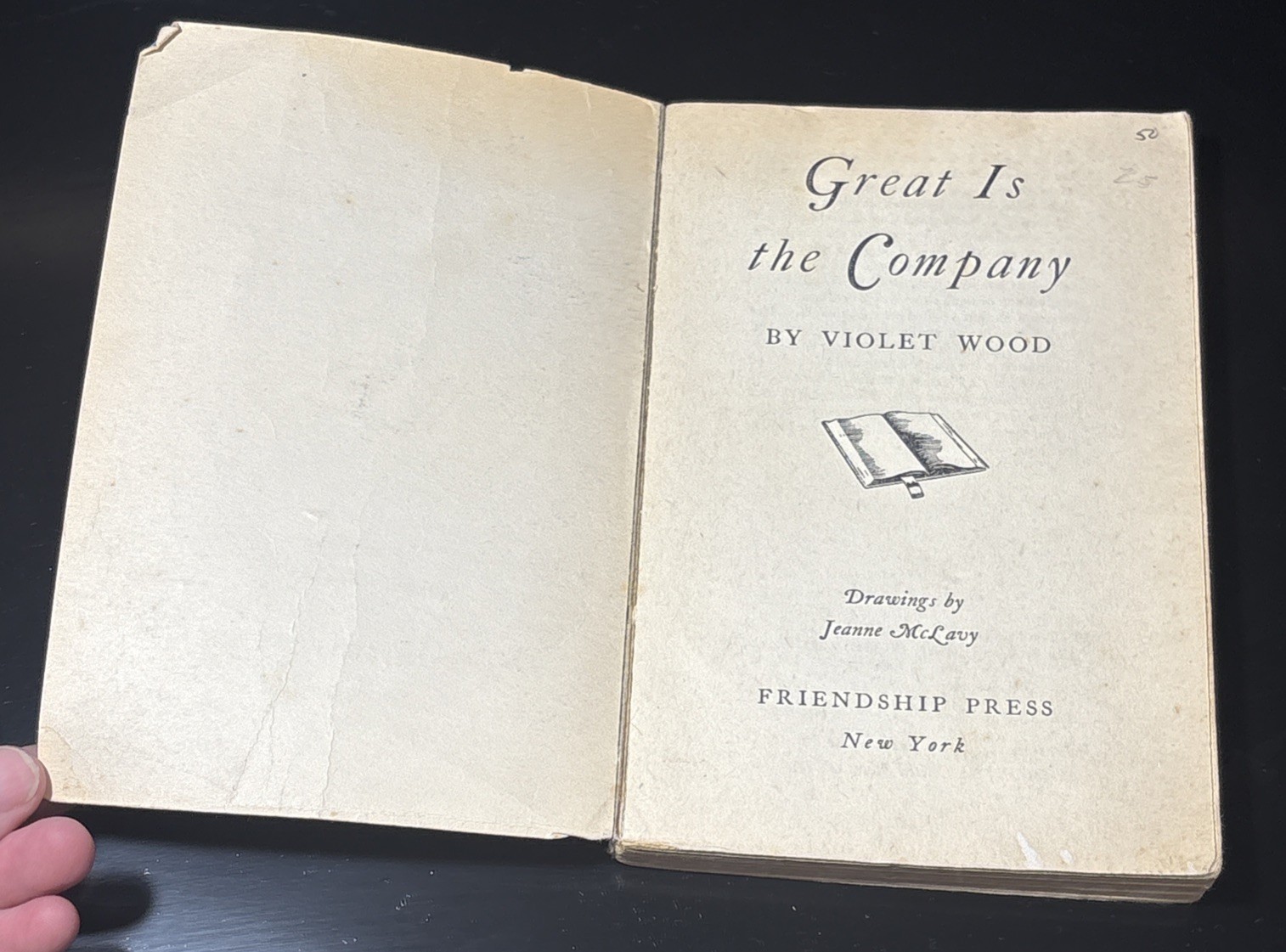 GREAT IS THE COMPANY By: Violet Wood 1947 PB 1st Edition Vintage Paperback Book