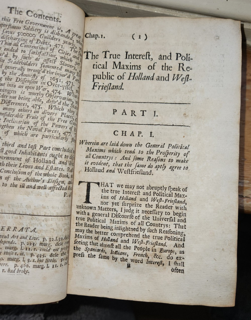 1702 TRUE INTEREST & POLITICAL MAXIMS OF HOLLAND & WEST-FRIESLAND BY DE WITT *