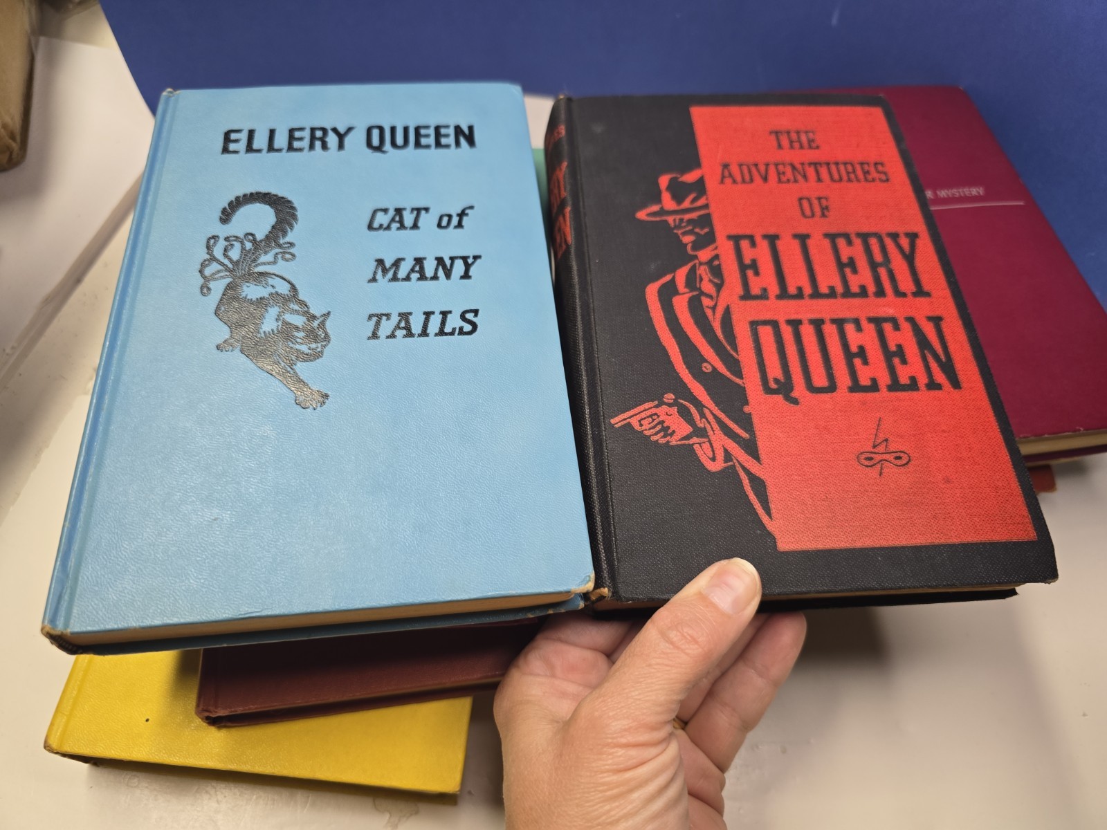 Ellery Queen Hardcover Books Mystery Crime Vintage Lot of 9 Thrillers