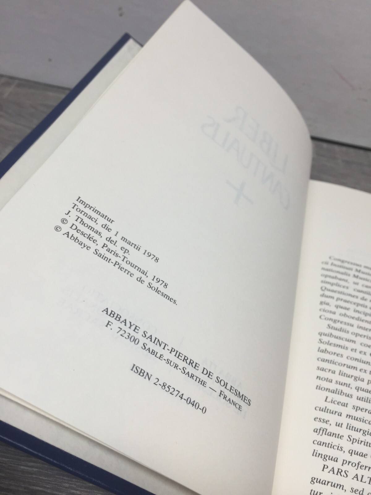 Liber Cantualis (Rare 1978 Edition in Latin)