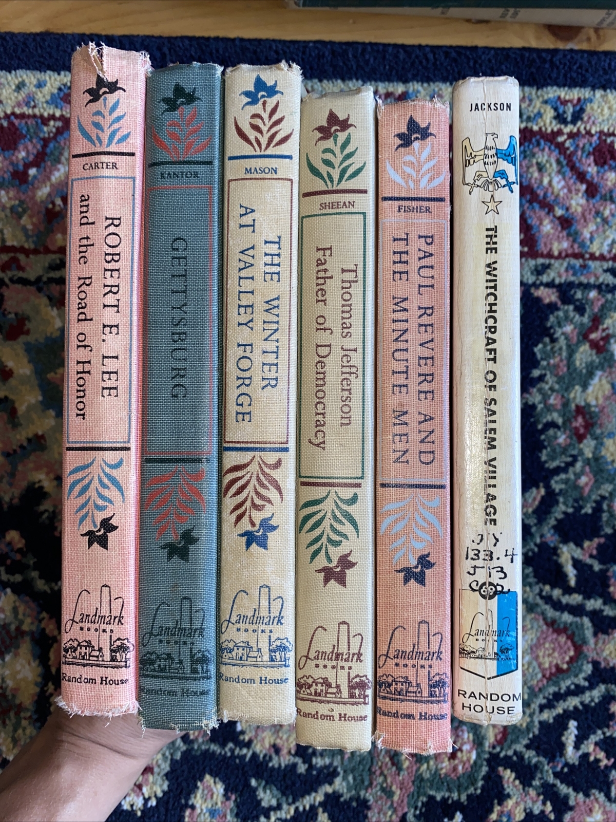 6 Vintage Landmark Books Early Amer. History Revolution Civil War