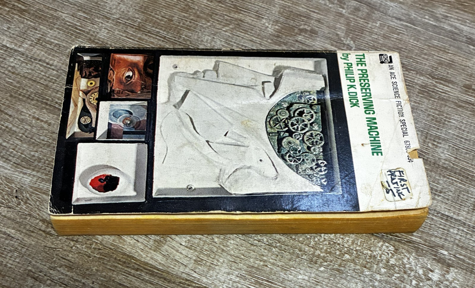 Philip K. Dick Signed THE PRESERVING MACHINE 1969 MMPB Vintage Sci Fi PKD Good–