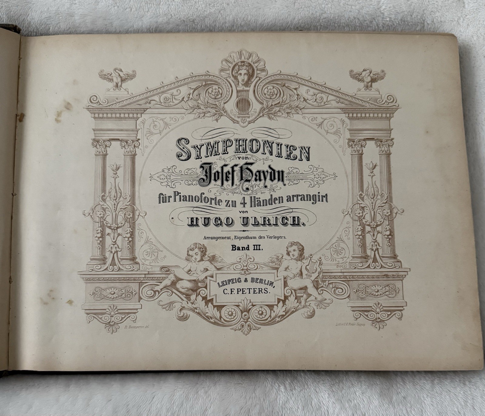 Josef Haydn Symphonies For Pianoforte 4 Hands Arranged By H. Ulrich Hardcover