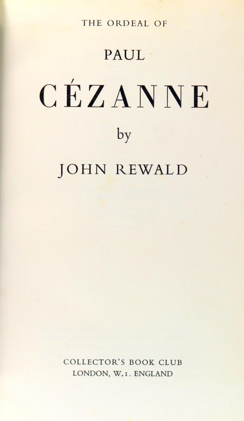 John Rewald c1950 The Ordeal of Paul Cézanne Fine Full Leather Binding
