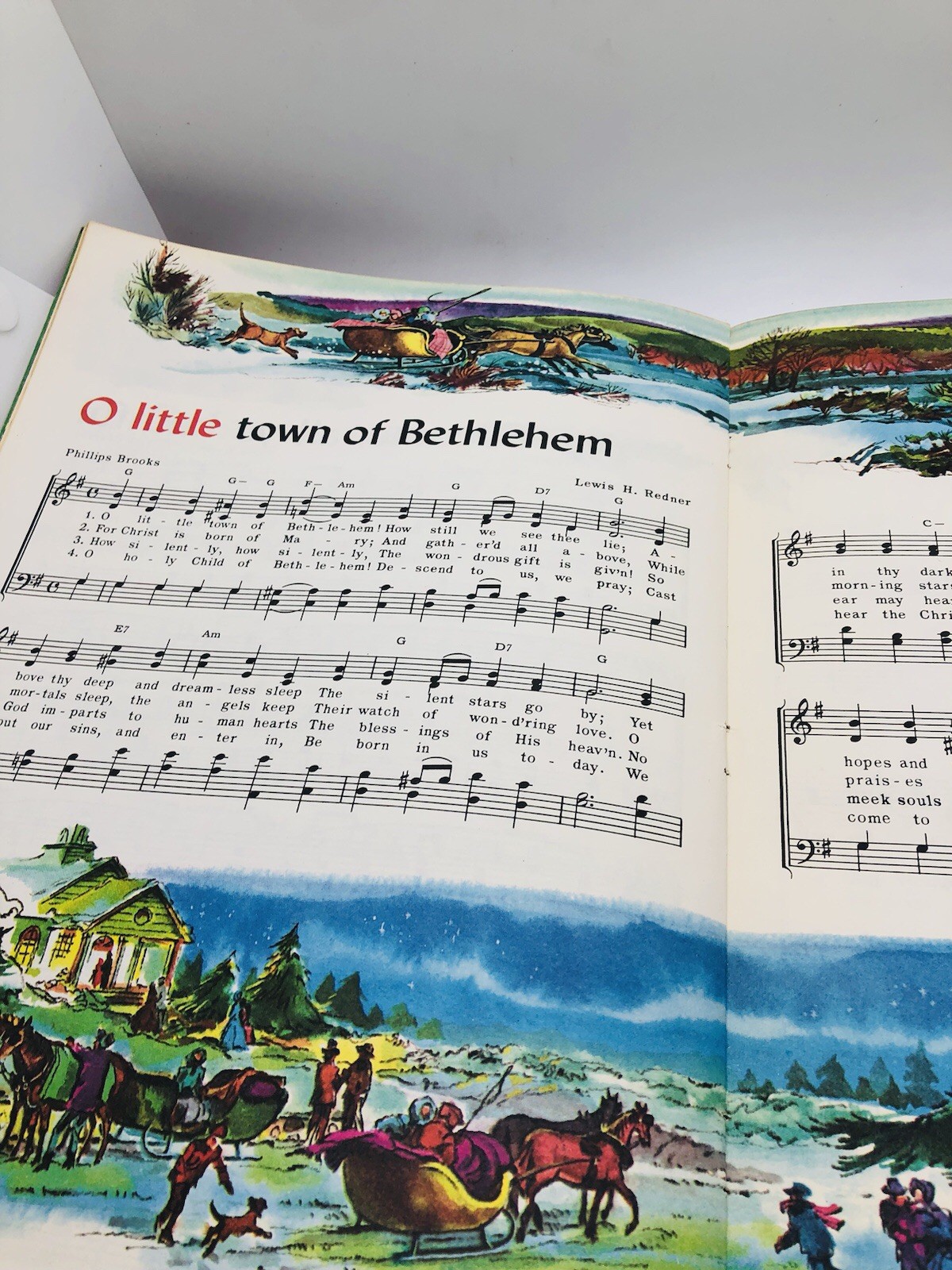 Christmas Carols books vintage lot of two Whitman Golden AS IS see photos