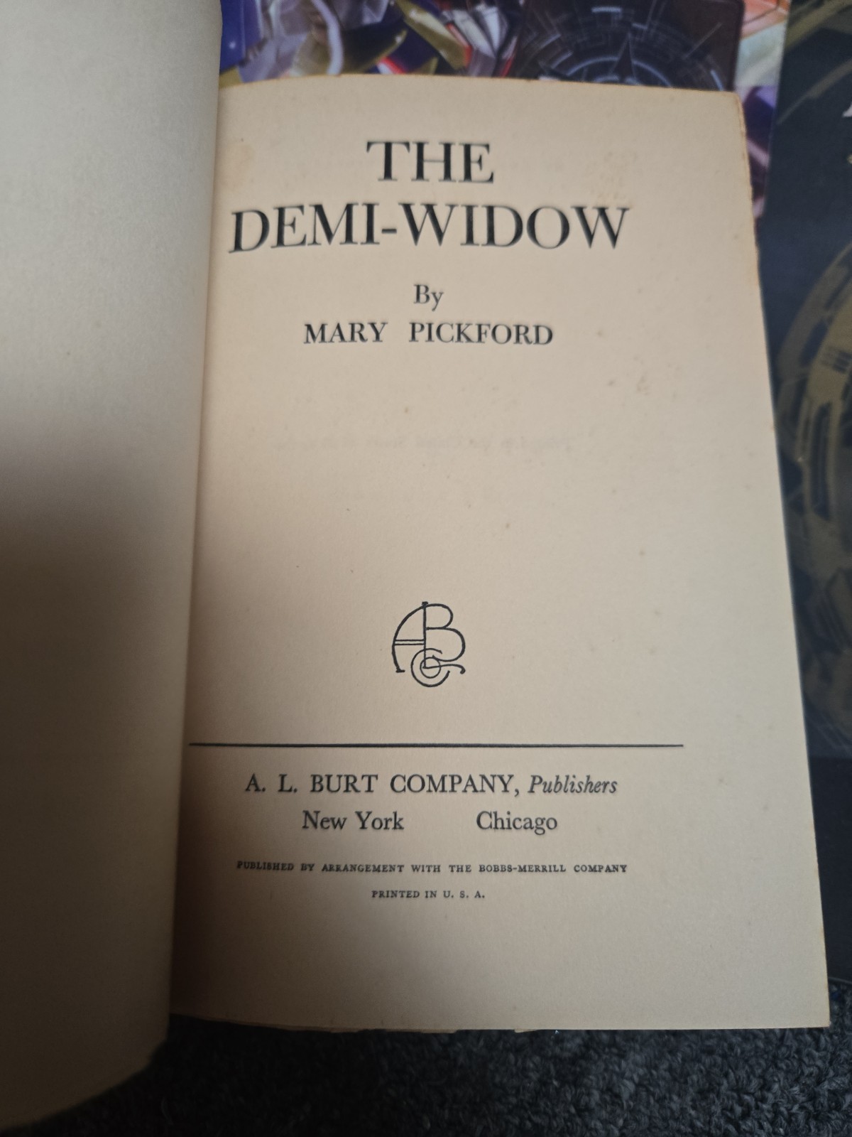 The Demi-Widow-Mary Pickford-TRUE 1st Edition/1st Printing 1935 RARE HC DJ