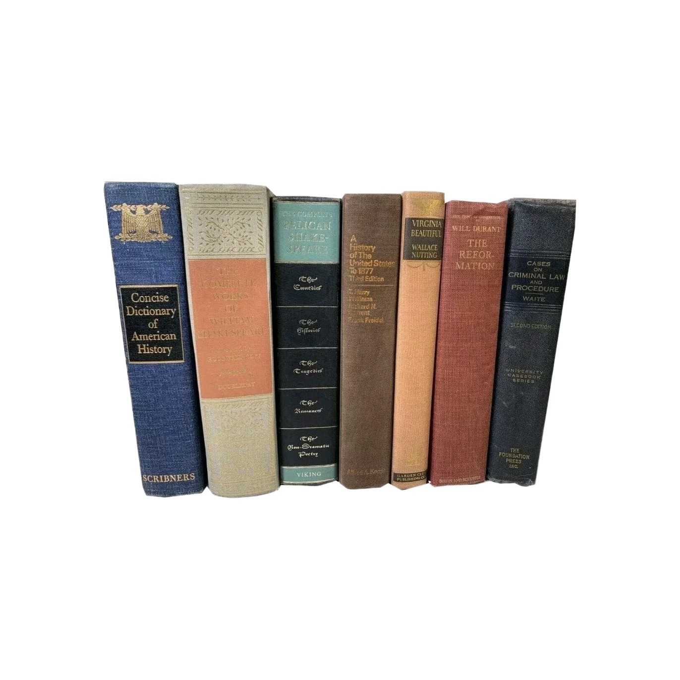 Vintage Book Lot of 5 Old Antiquarian Rare Decoration Hardcover Books