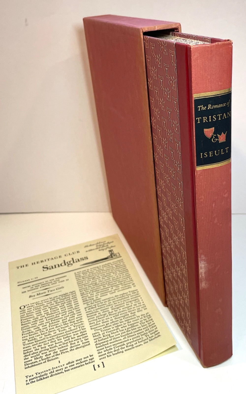 The Romance of Tristan & Iseult Heritage Press 1960 Bedier Illustrated, Slipcase