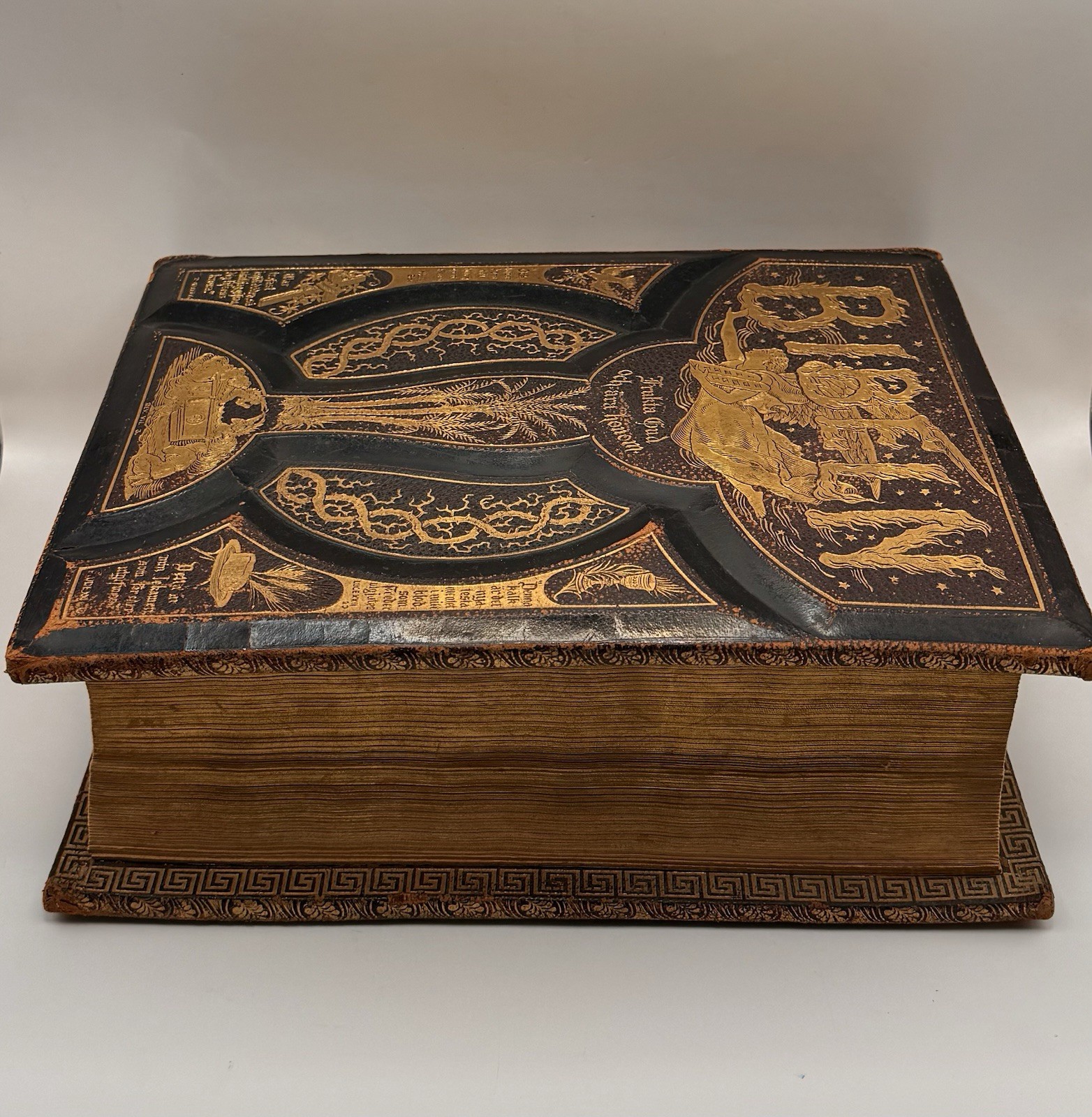 Antique Swedish Family Bible Gustave Dore Illustrated Family Records -1890