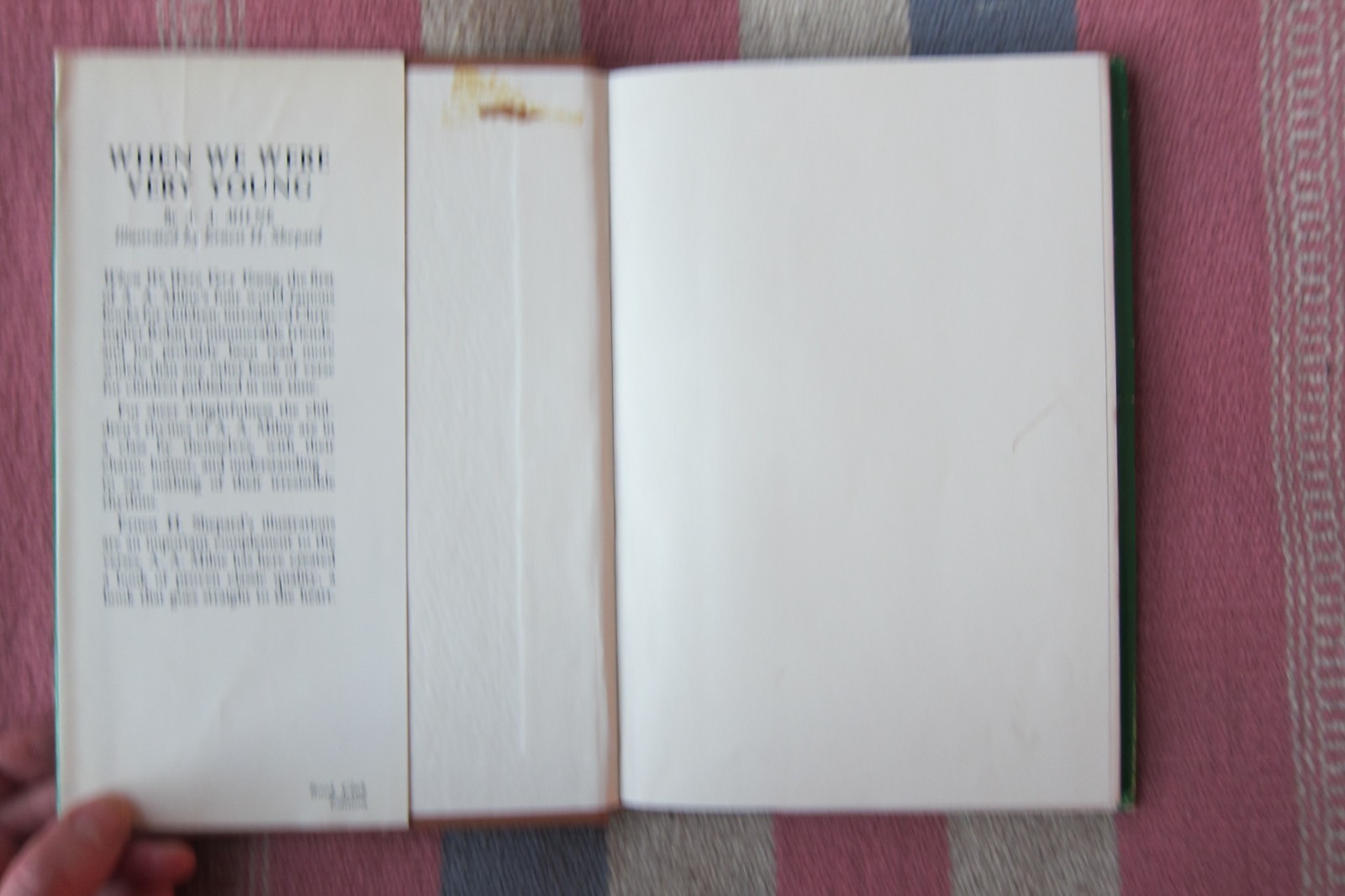Vintage “When We Were Very Young” A.A. Milne Hardcover Dust Jacket Book Club Ed.