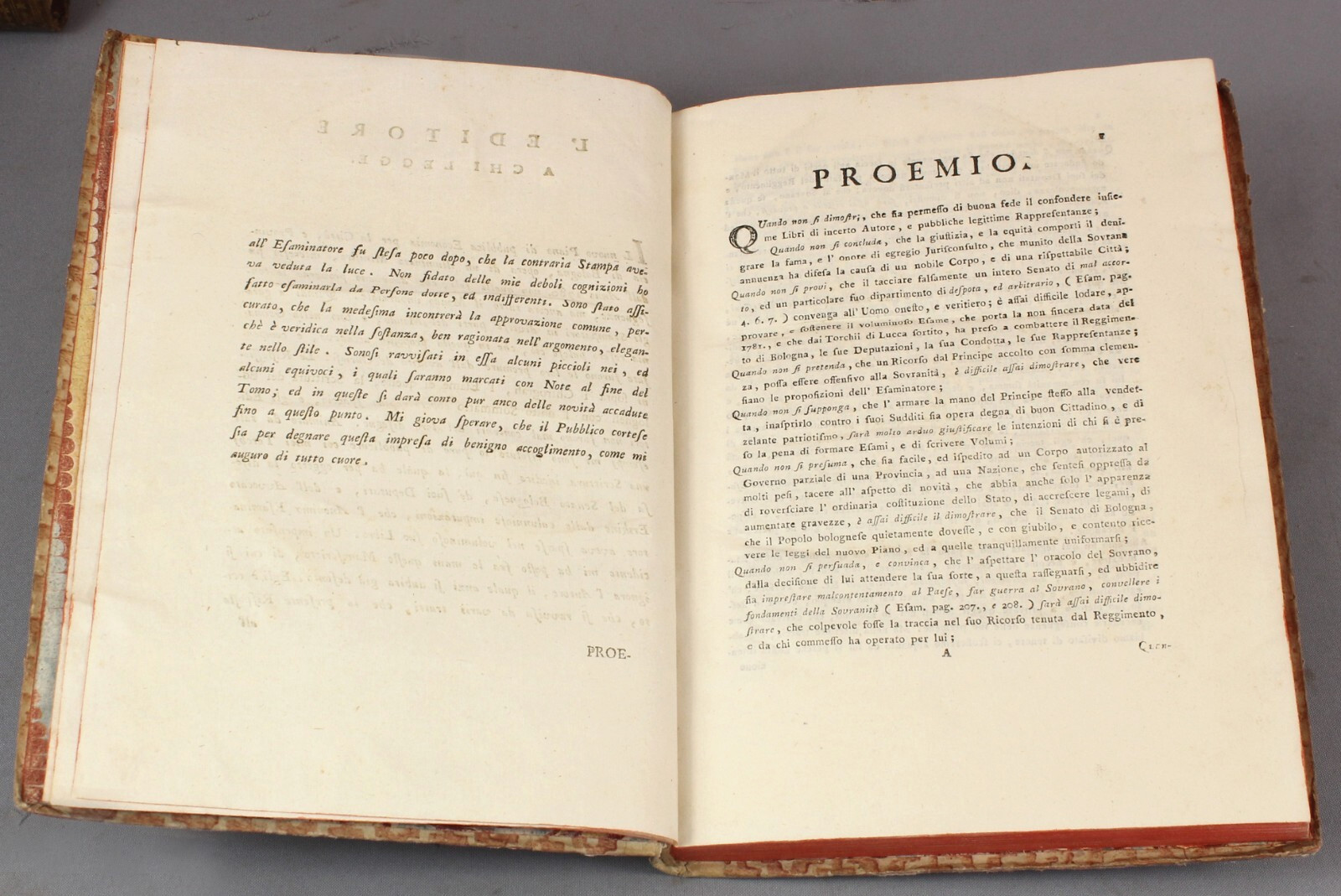 BOLOGNA Italy papal reforms – rare 1785 – att Angelelli – Pius IV – Vol 1 [of 2]