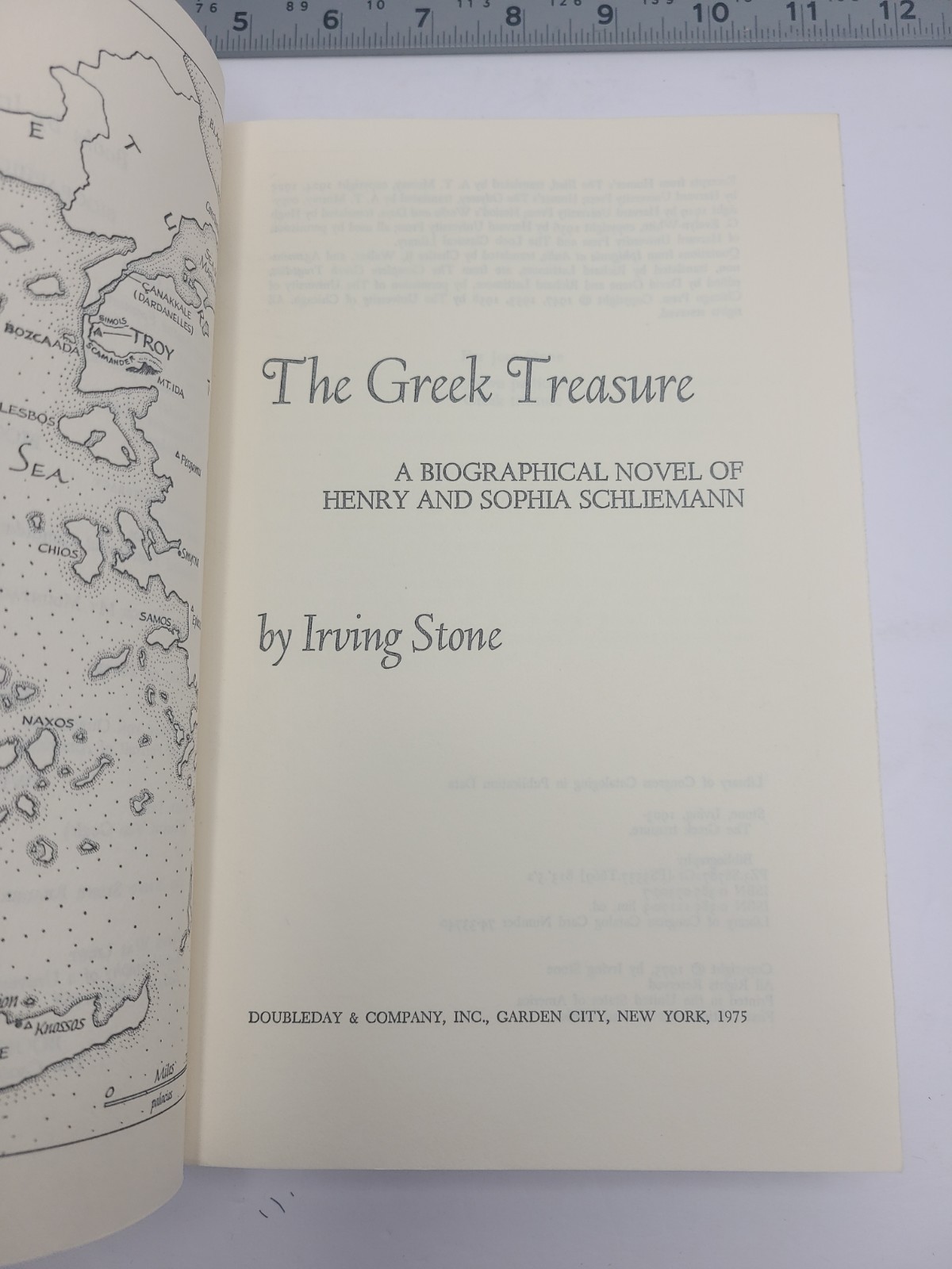The Greek Treasure by Irving Stone 1st Edition First Printing 1975