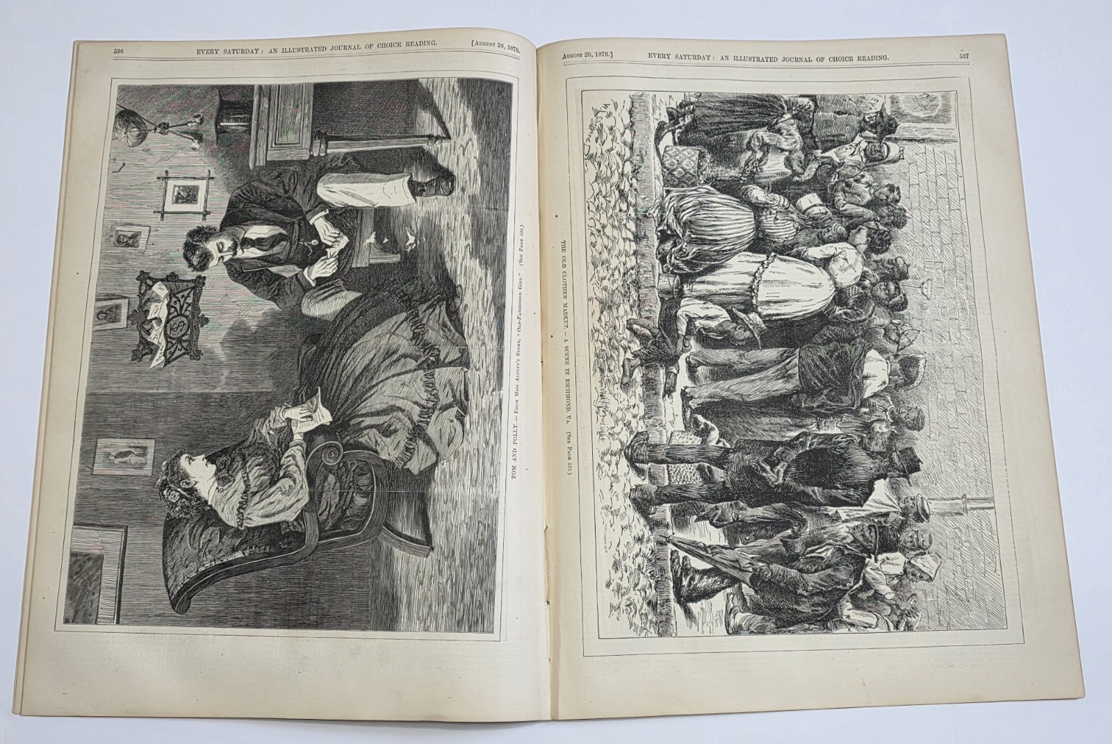 Every Saturday August 20, 1870 Full Issue Winslow Homer “The Robin’s Note”