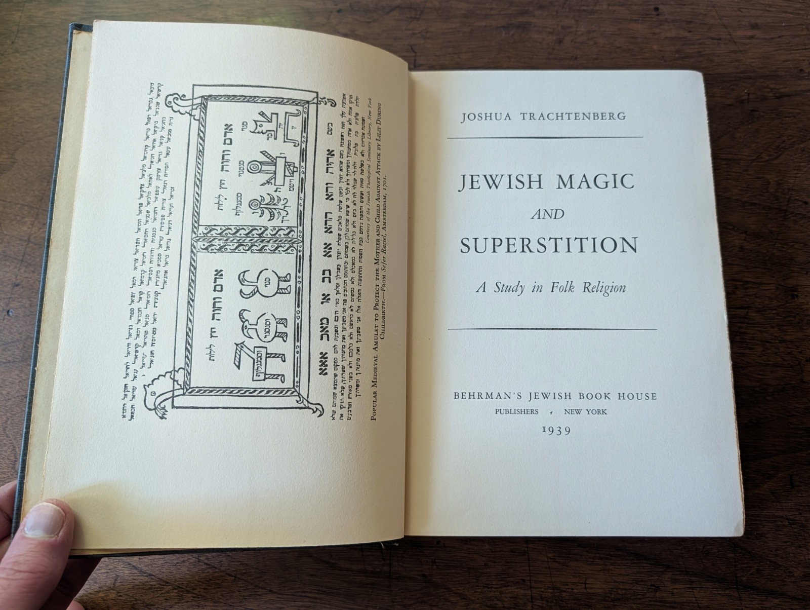 Jewish Magic by Trachtenberg 1939 Hardcover / Rare Occult Demonology Kabbalah