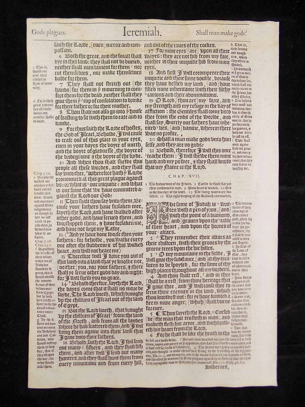 1583 Noblest Geneva Bible Folio- Book of Jeremiah- YOU PICK