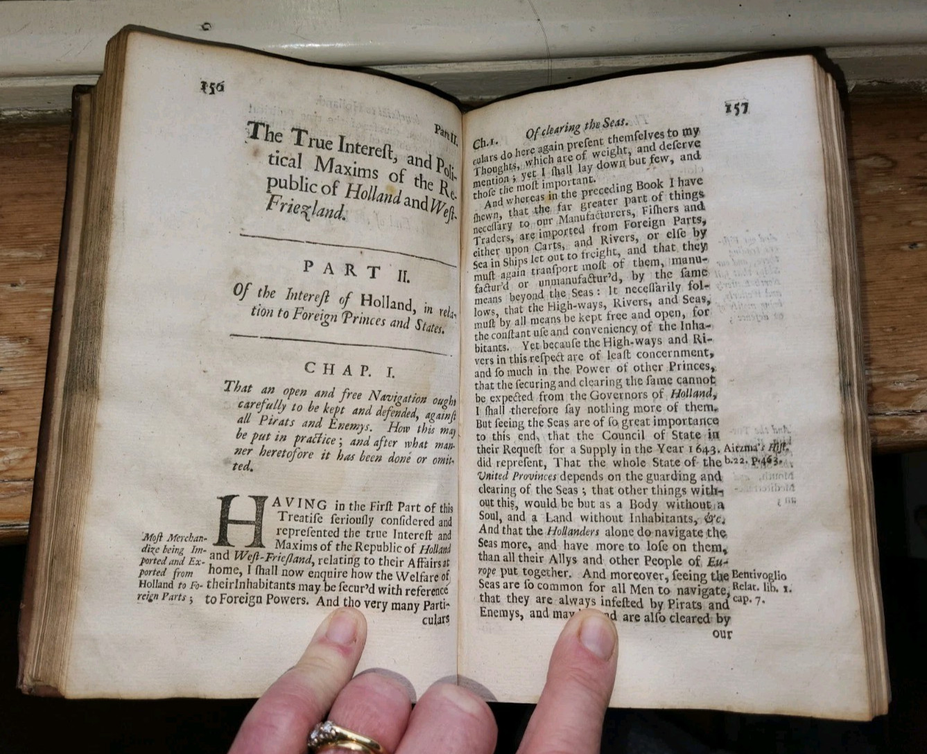 1702 TRUE INTEREST & POLITICAL MAXIMS OF HOLLAND & WEST-FRIESLAND BY DE WITT *