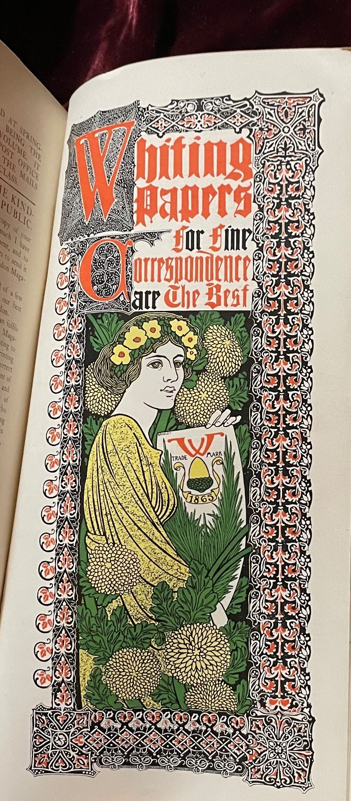 1896 BRADLEY HIS BOOK WILL BRADLEY ART NOUVEAU ARTS & CRAFTS PEACOCK PRINTING