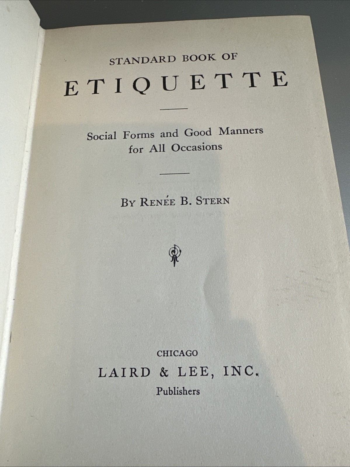 Vintage 1924 Book of Etiquette (Volume I) Lillian Eichler Antique Hardcover