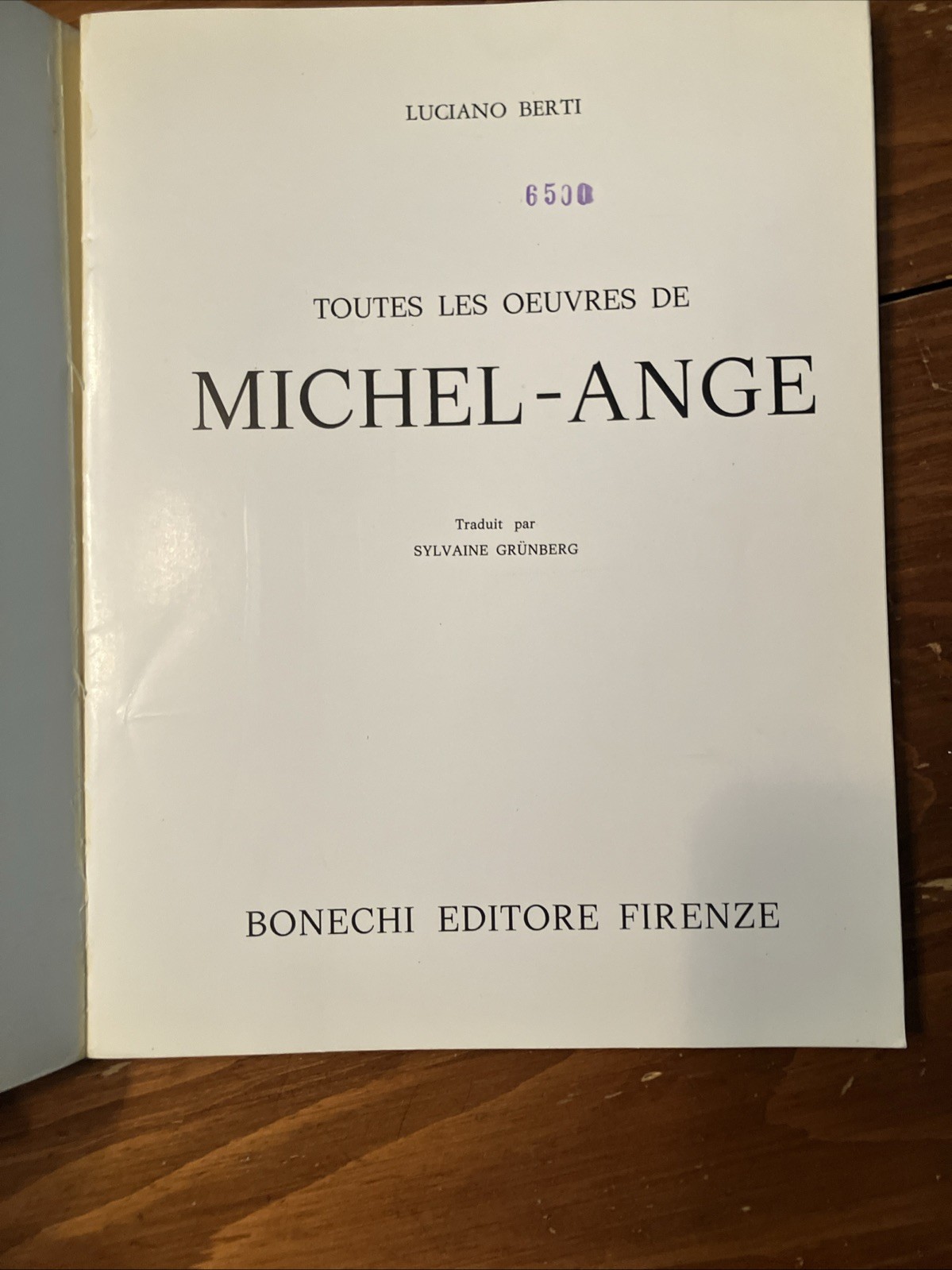 Michel-Ange Toutes Les Oeuvres 1969 Printing In French W/Removable Plastic Cover