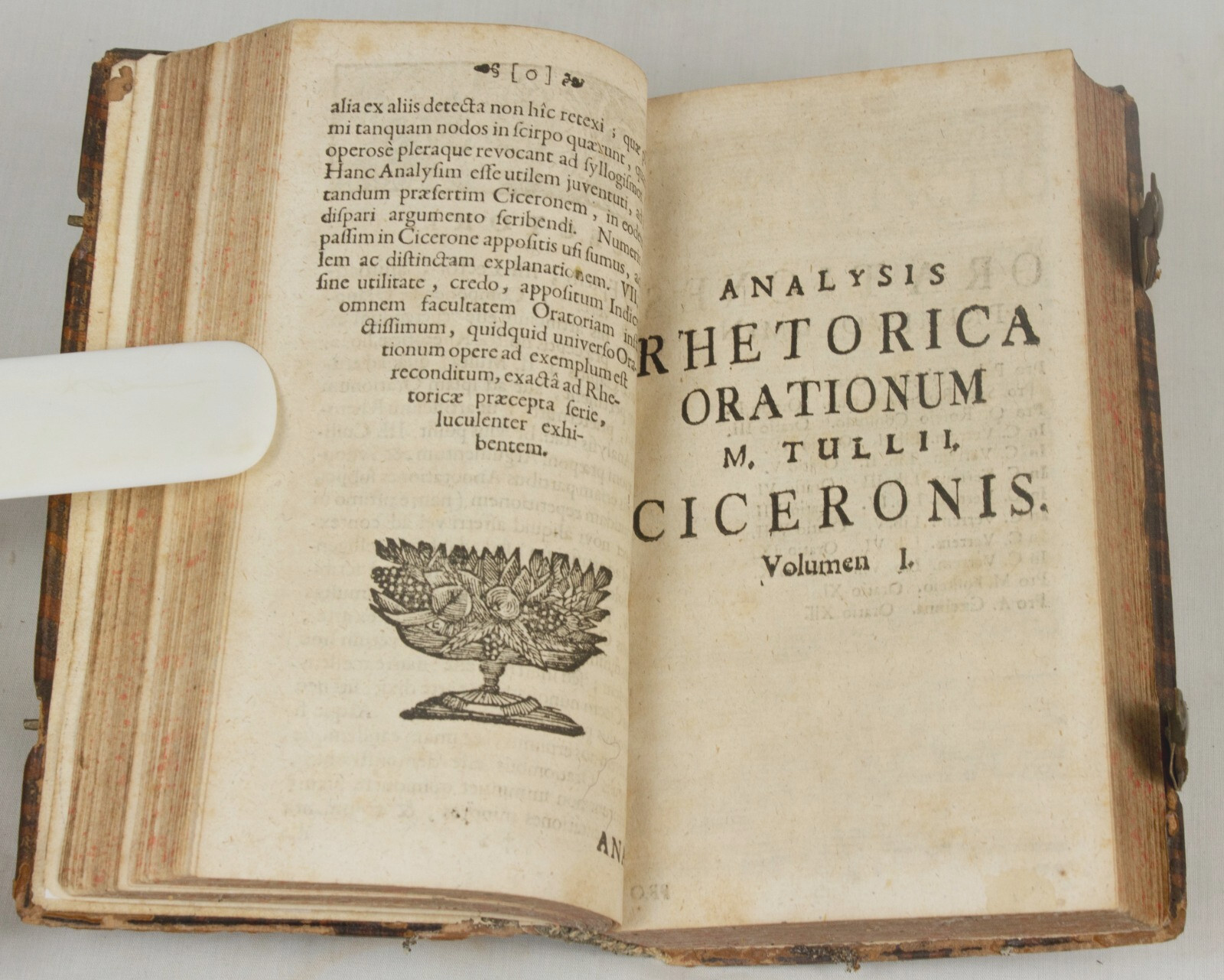 MONASTIC binding 1738 – art of oration and rhetoric – CICERO – Ampleforth Abbey