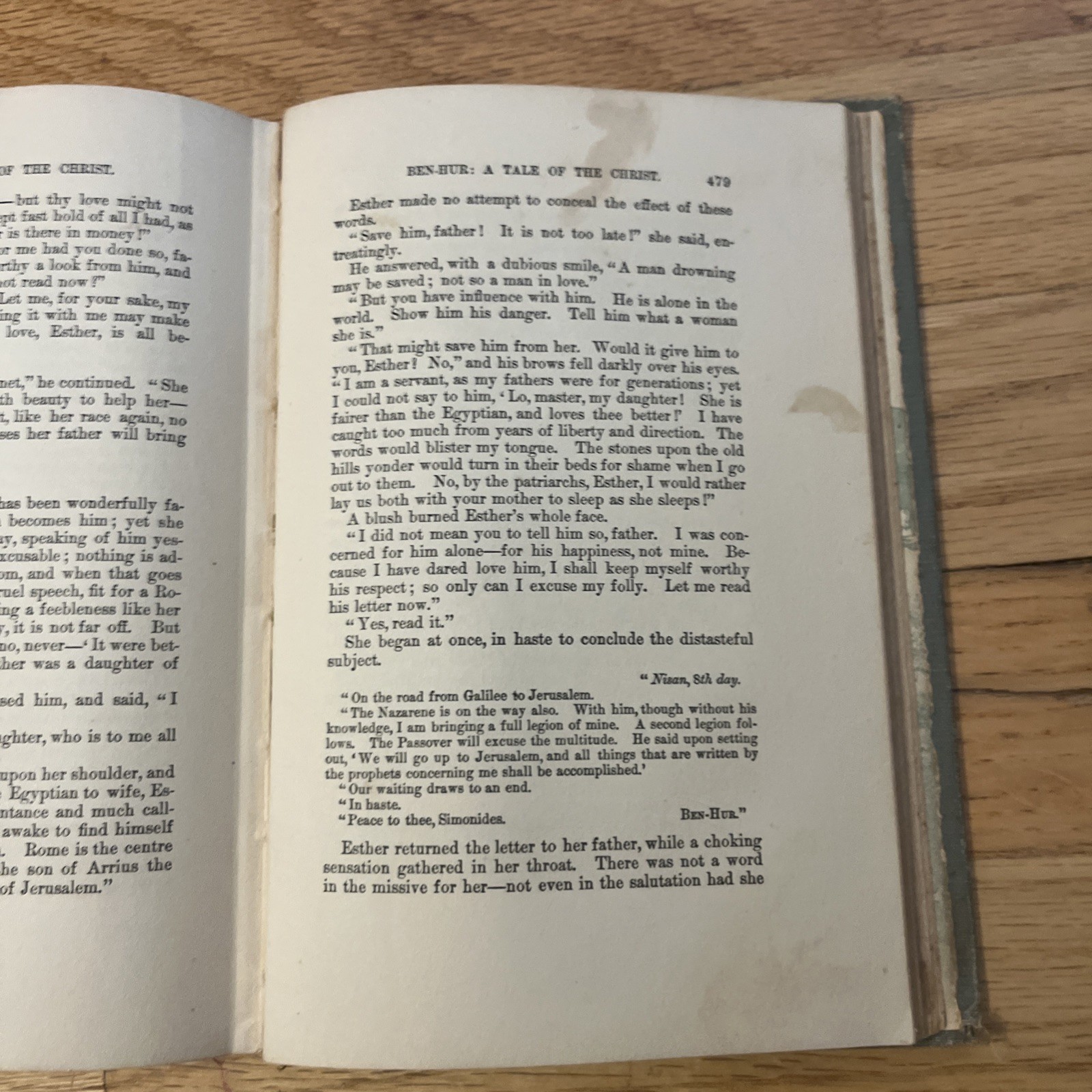 1880 Ben Hur Wallace Harpers Vintage Hardcover Book 1908 Printing Antique
