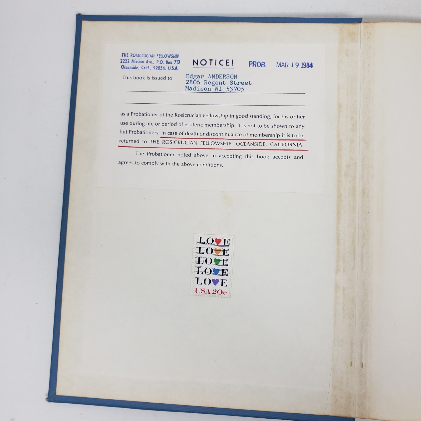 Max Heindel’s Letters to Probationers of The Rosicrucian Fellowship (5th, RARE)