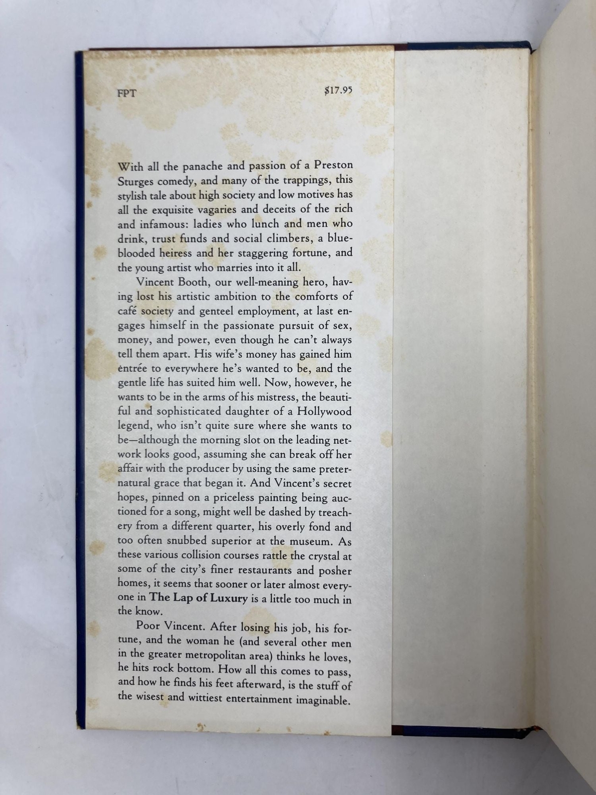 The Lap of Luxury A Novel by William Hamilton First 1st Edition VG HC
