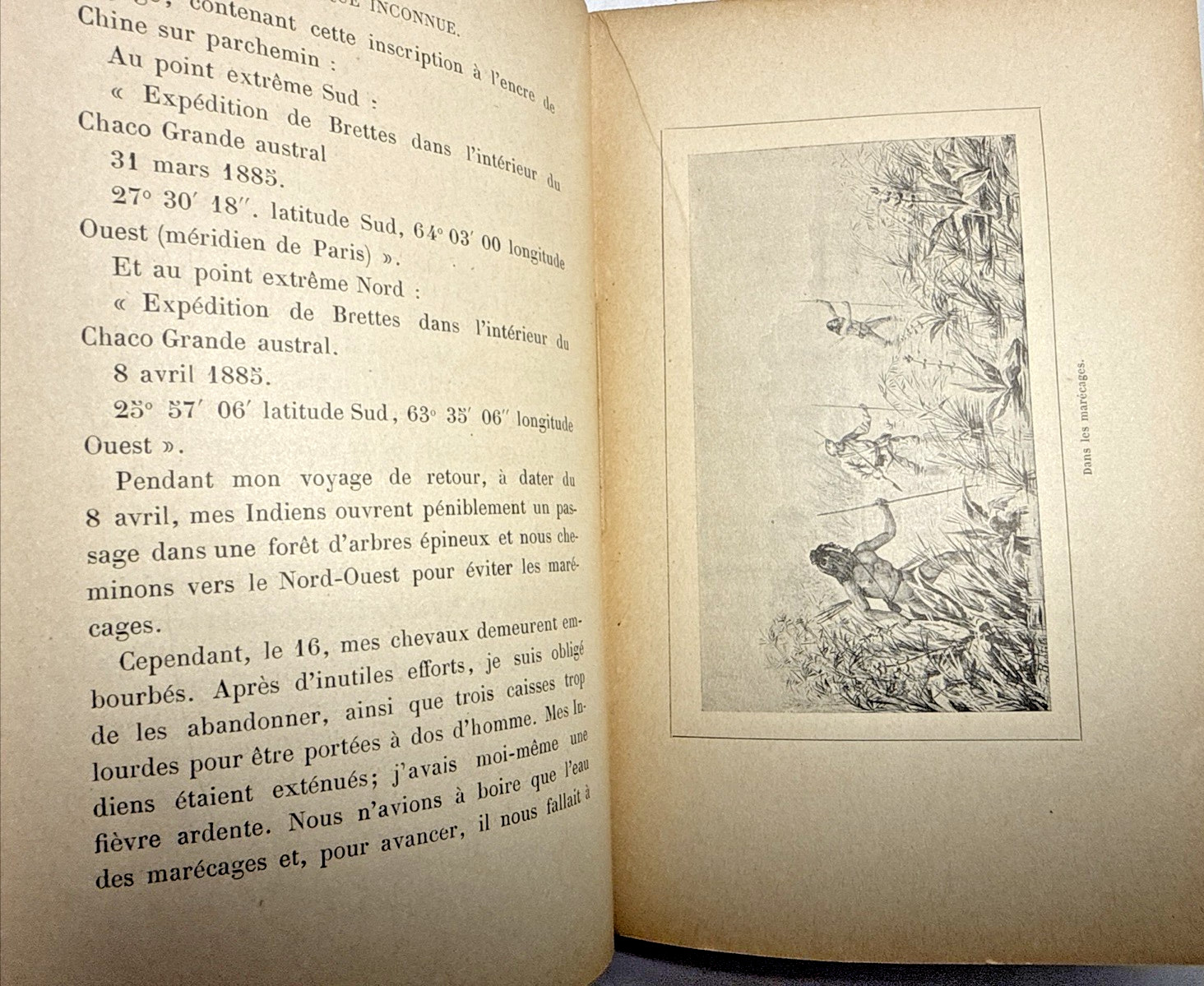L’ Amerique inconnue De Brettes Unknown America Voyage FRENCH 1892 Antique Book