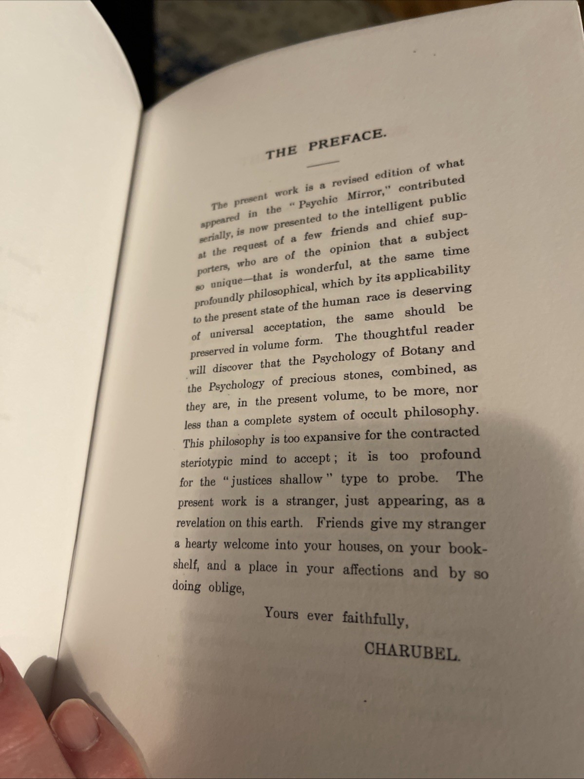 Charubel Occult Book: Psychology of Botany by the mystic Charubel
