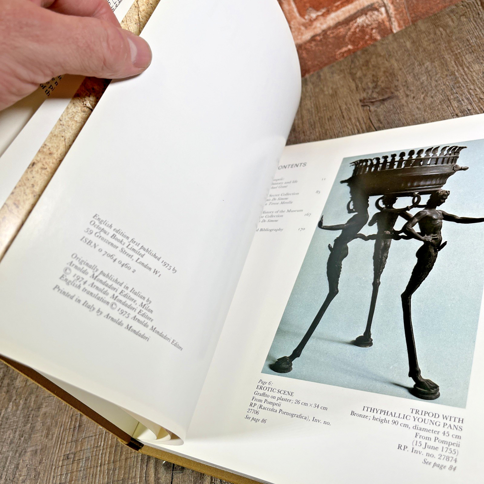 Erotic Art in Pompeii 1975 Vintage Art Book by Michael Grant