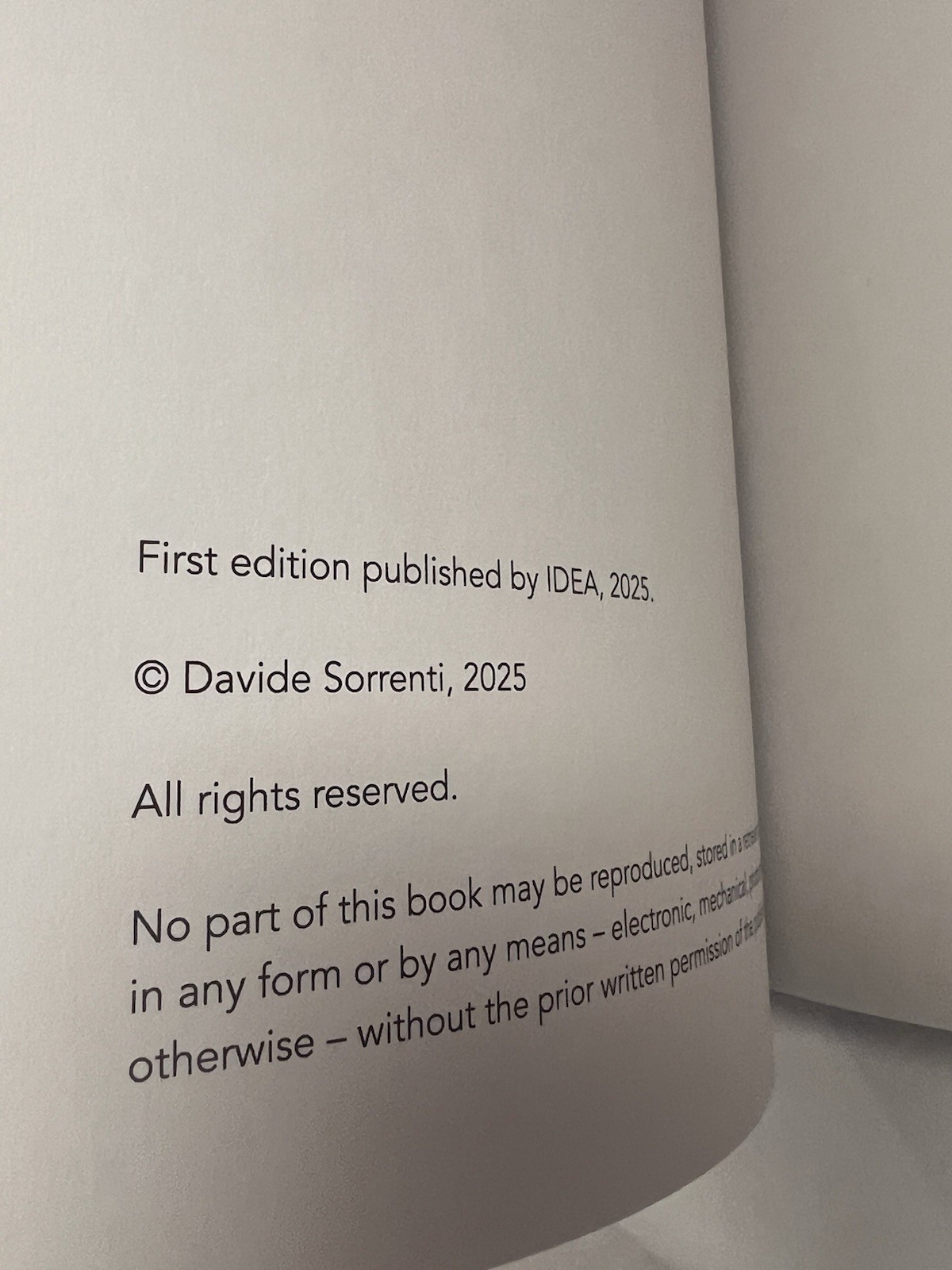 DAVIDE SORRENTI Journals Volume 1 1994 1995 Brand New IDEA ESTATE STAMPED