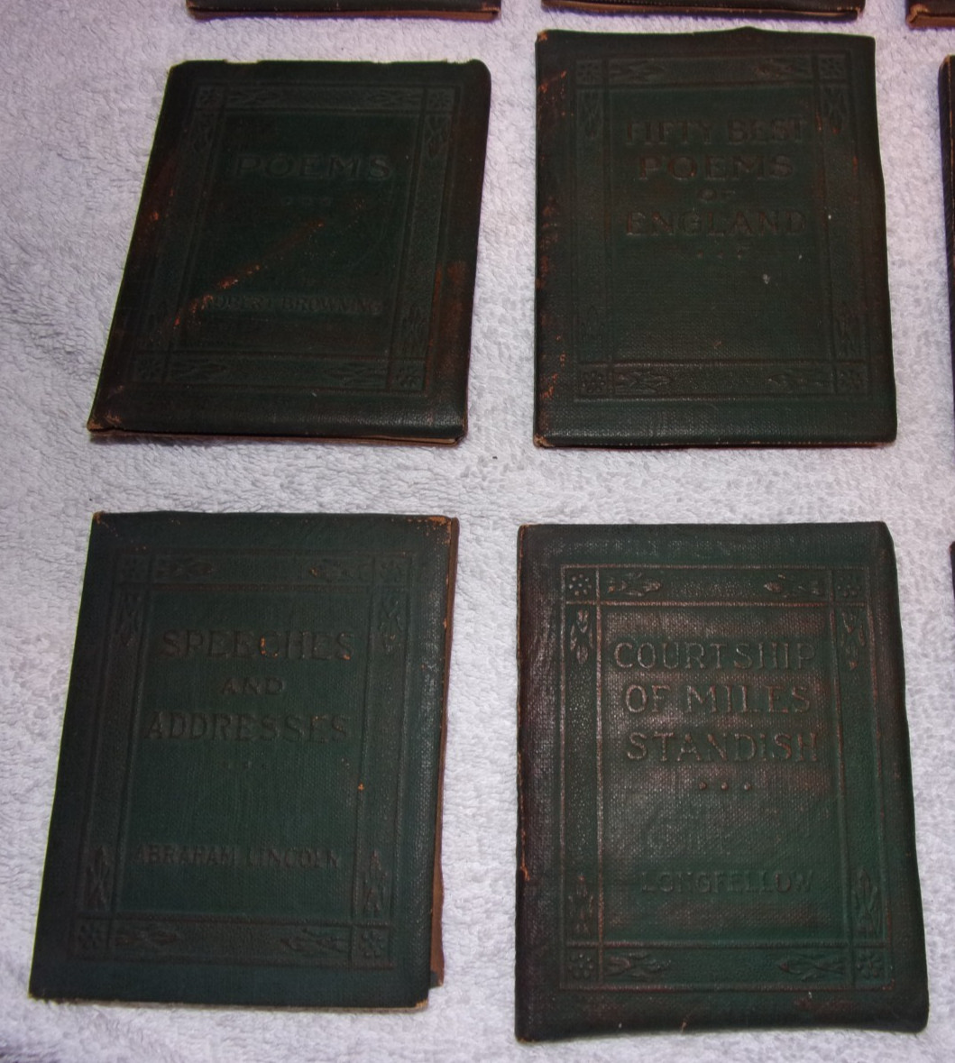 24 Little Leather Library Mini Books Various Writers Shakespeare, Poe, Wilde etc