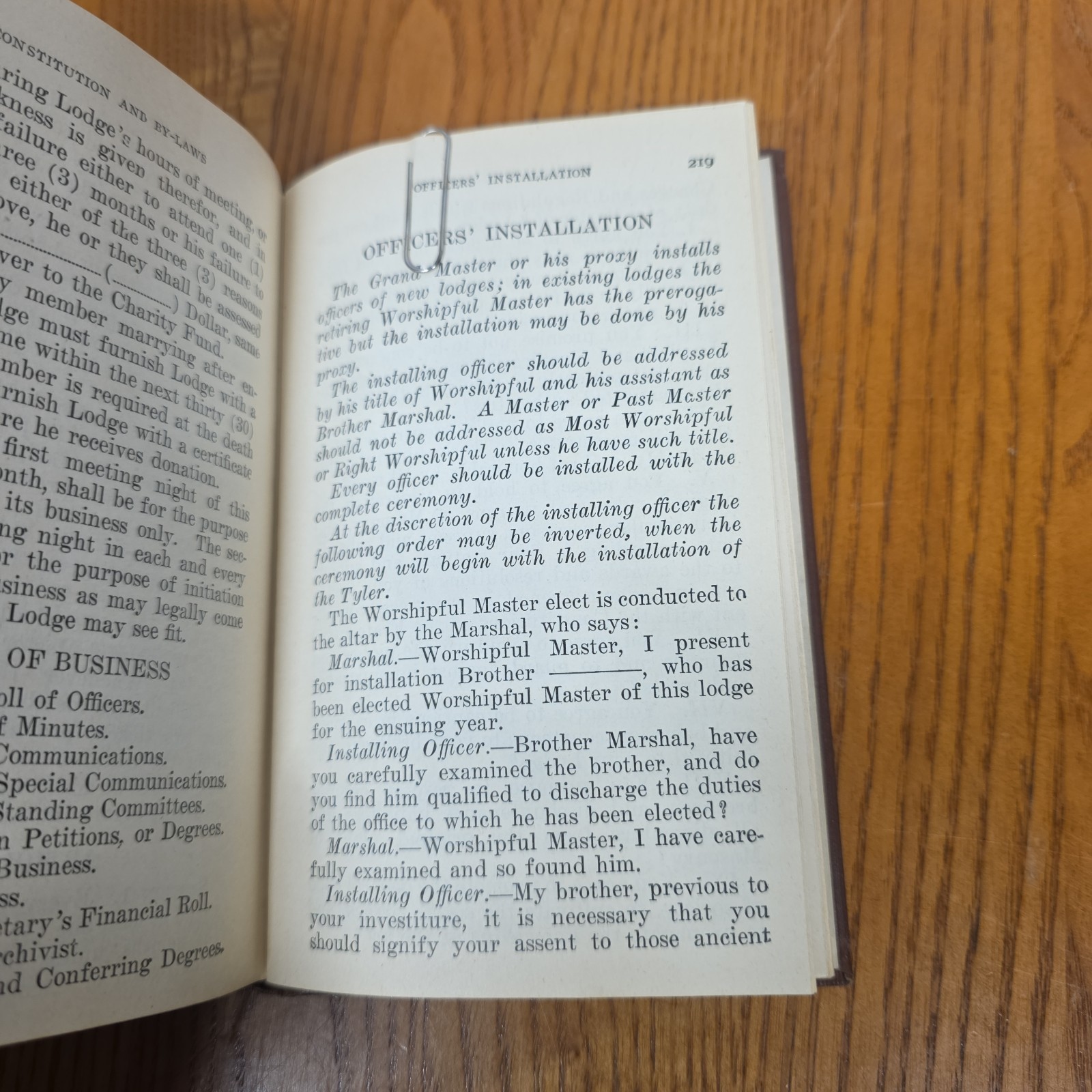 Lester’s Look To The East Revised Ritual Of The 1st 3 Degrees Of Masonry 1927 PB