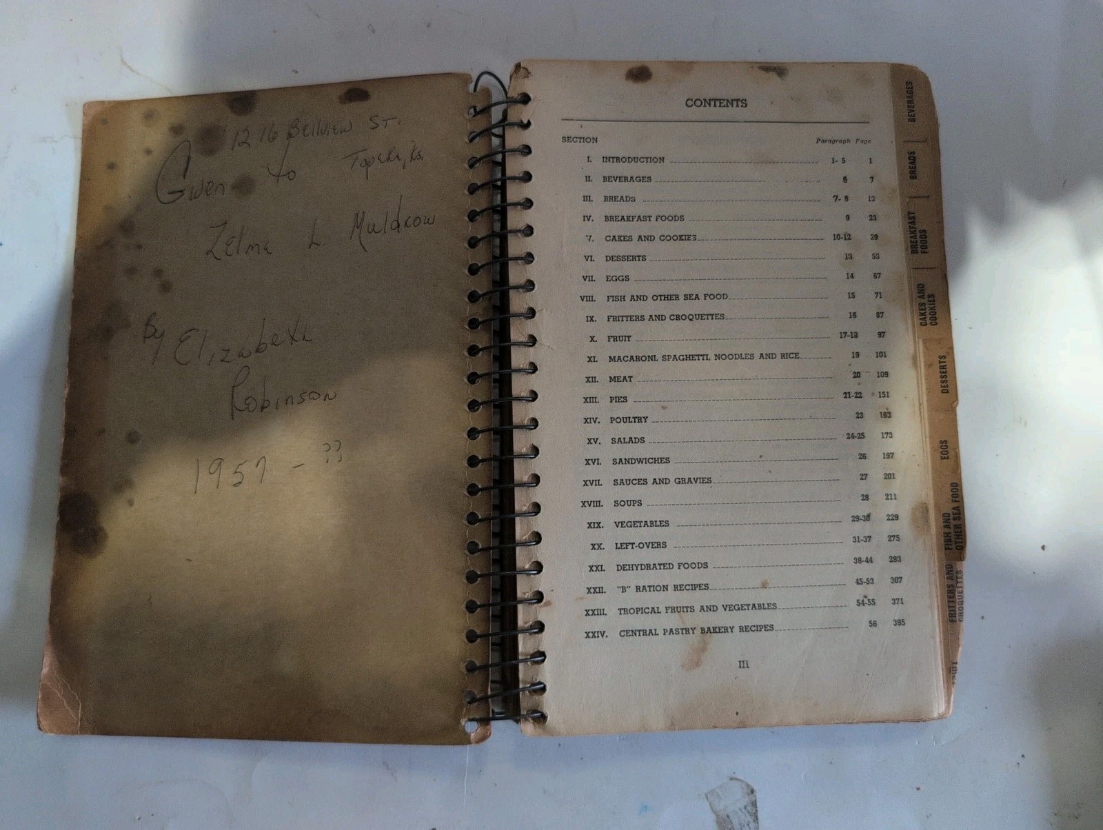 1946 WWII Army Recipes TM 10-412 War Department Cookbook Technical Spiral Bound